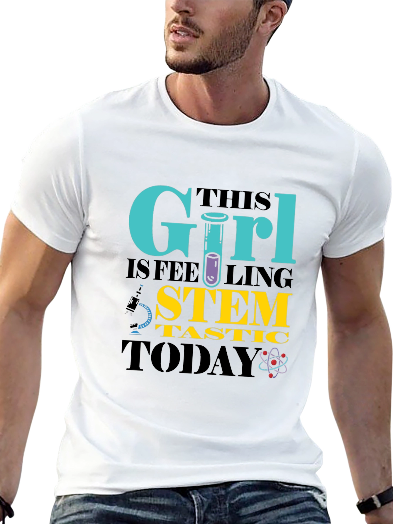 STEM Girls Black T-Shirt - Science Enthusiast Apparel