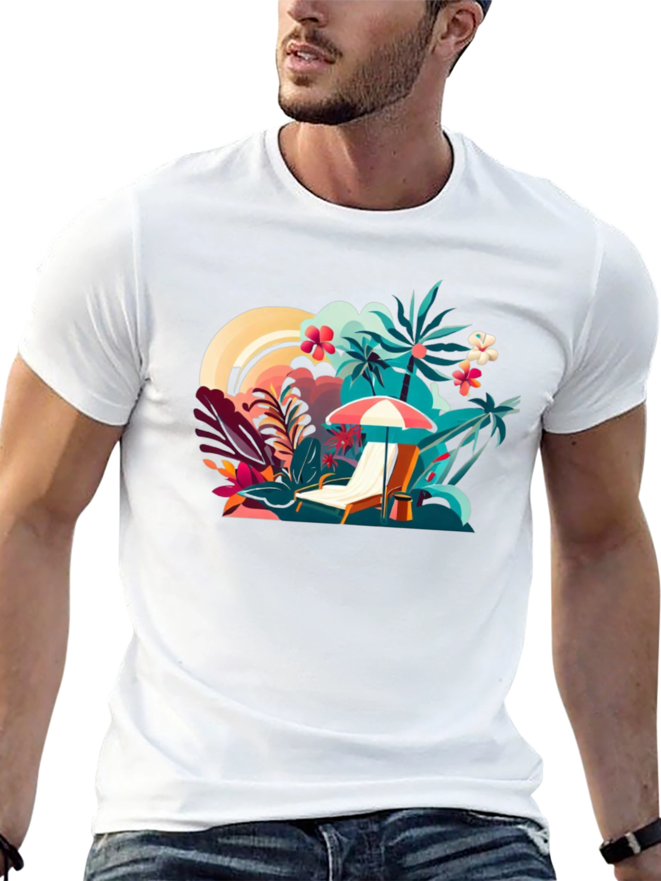 Tropical Beach T-Shirt - Vacation Vibes