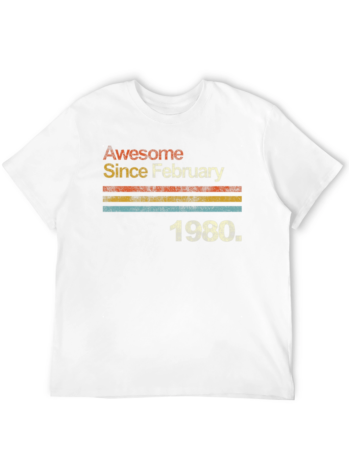 Awesome Since February 1980 Black T-Shirt