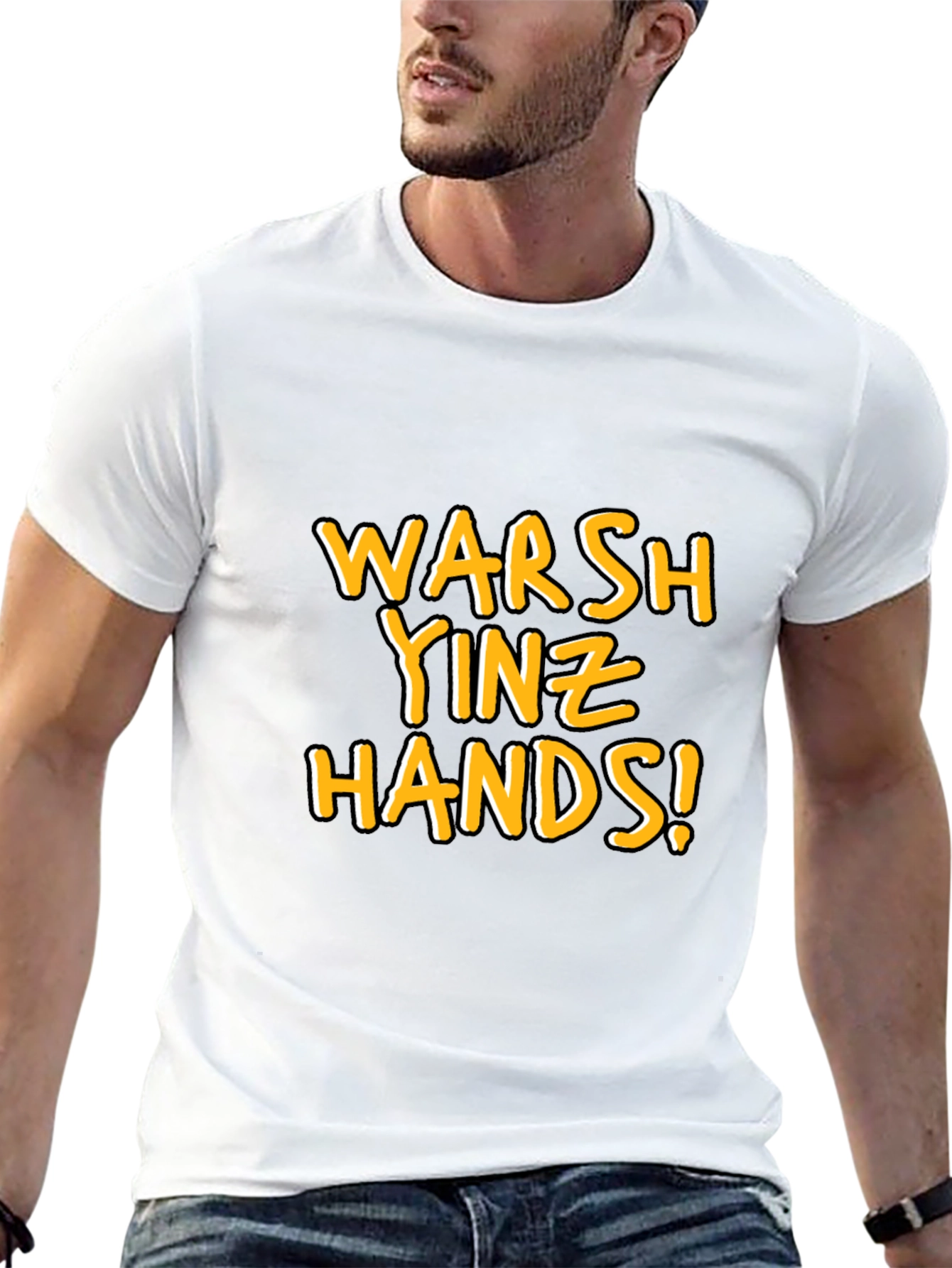 Warsh Yinz Hands! Novelty Graphic Tee