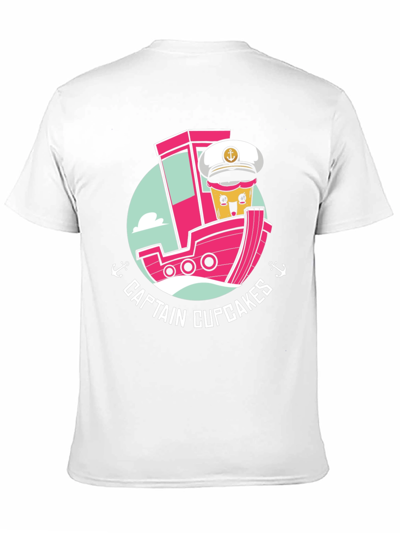 Captain Cupcakes Black Graphic Tee