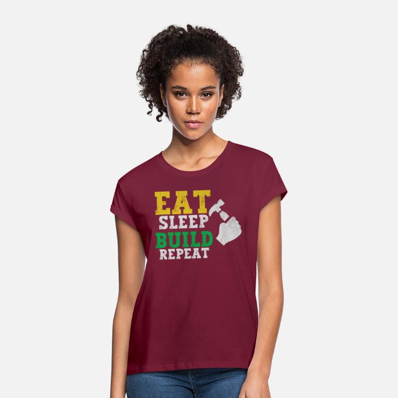 Eat Sleep Build Repeat Builder Fathers Day Gift