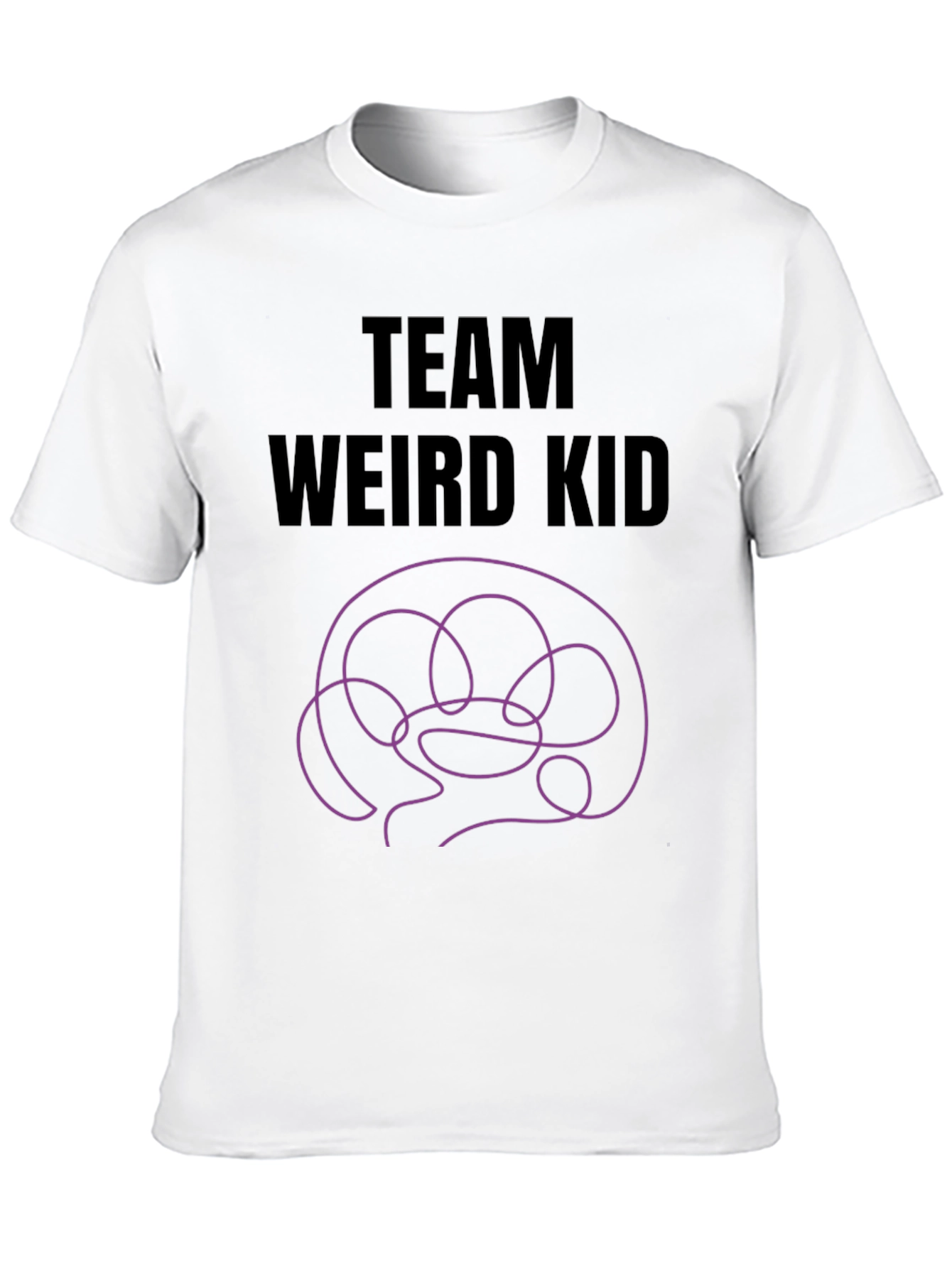 Team Weird Kid T-Shirt - Novelty Brain Graphic Tee