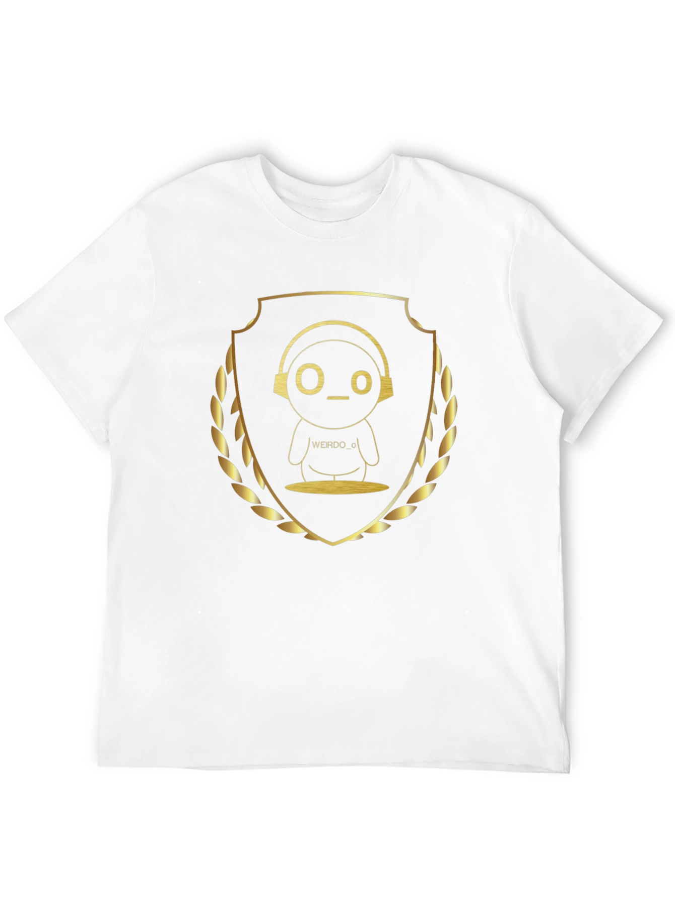 Weirdo.o Black T-Shirt with Gold Design
