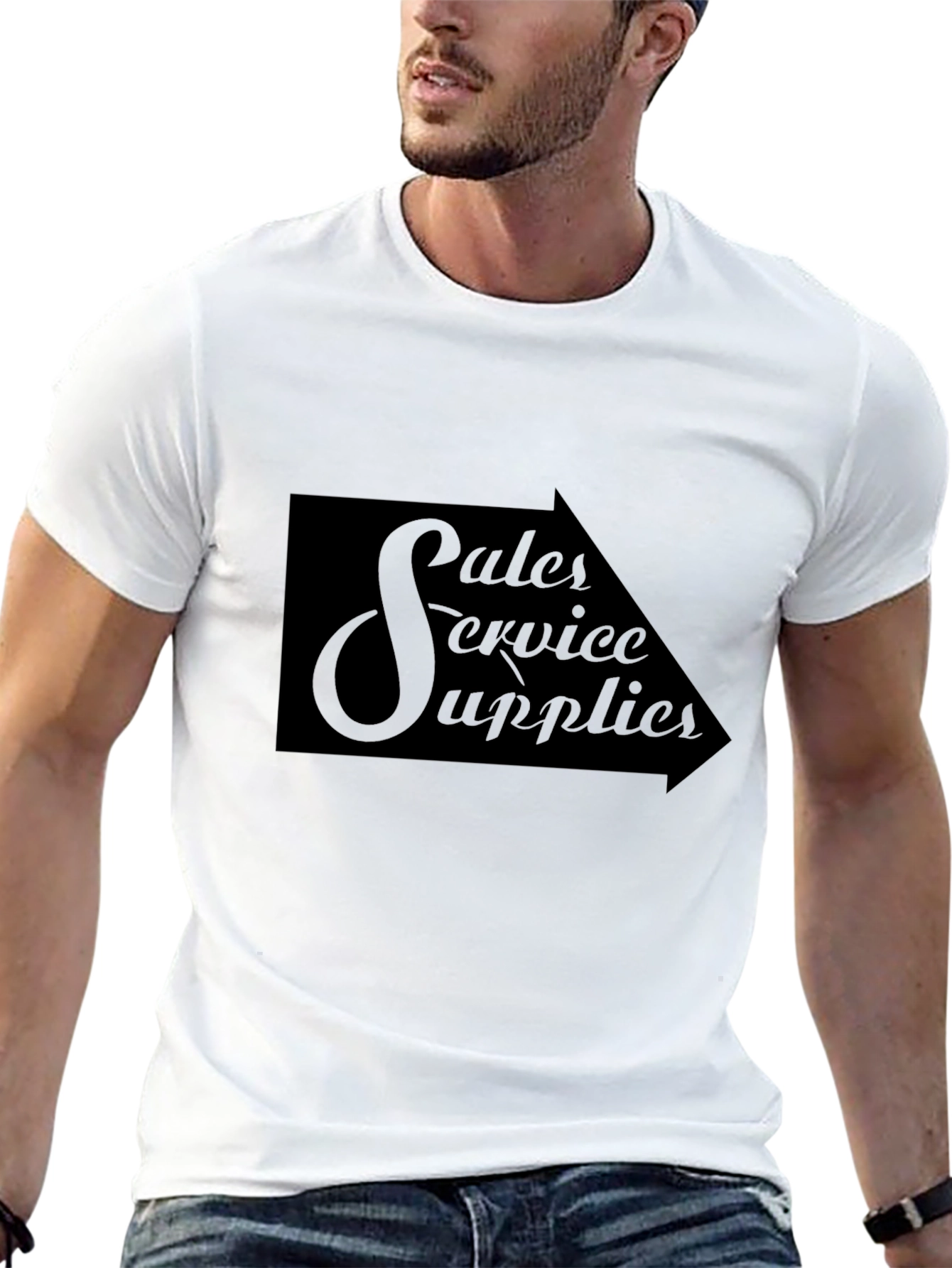 Sales Service Supplies Black Graphic Tee