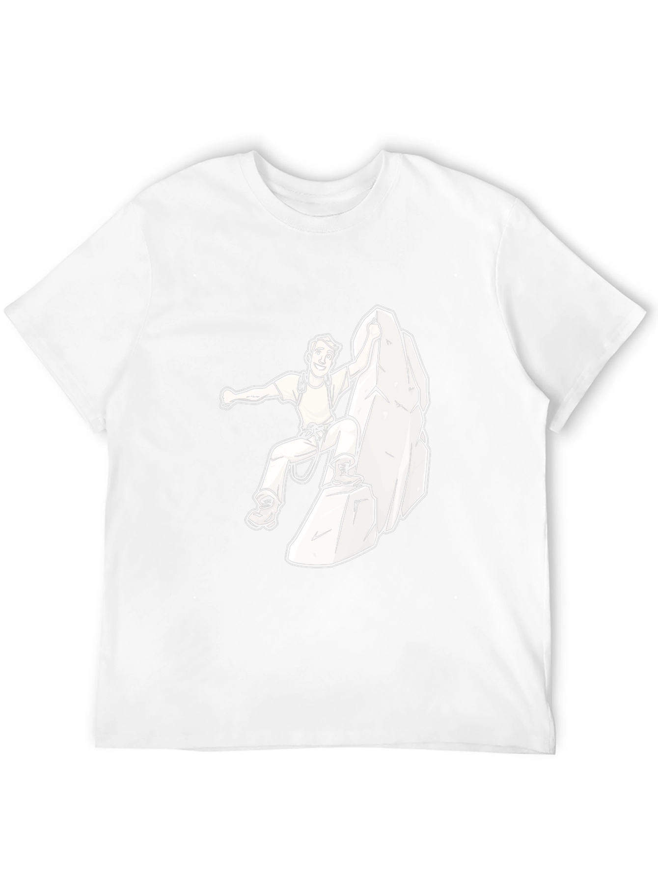Climbing Cartoon Graphic Tee - Rock Climbing T-Shirt