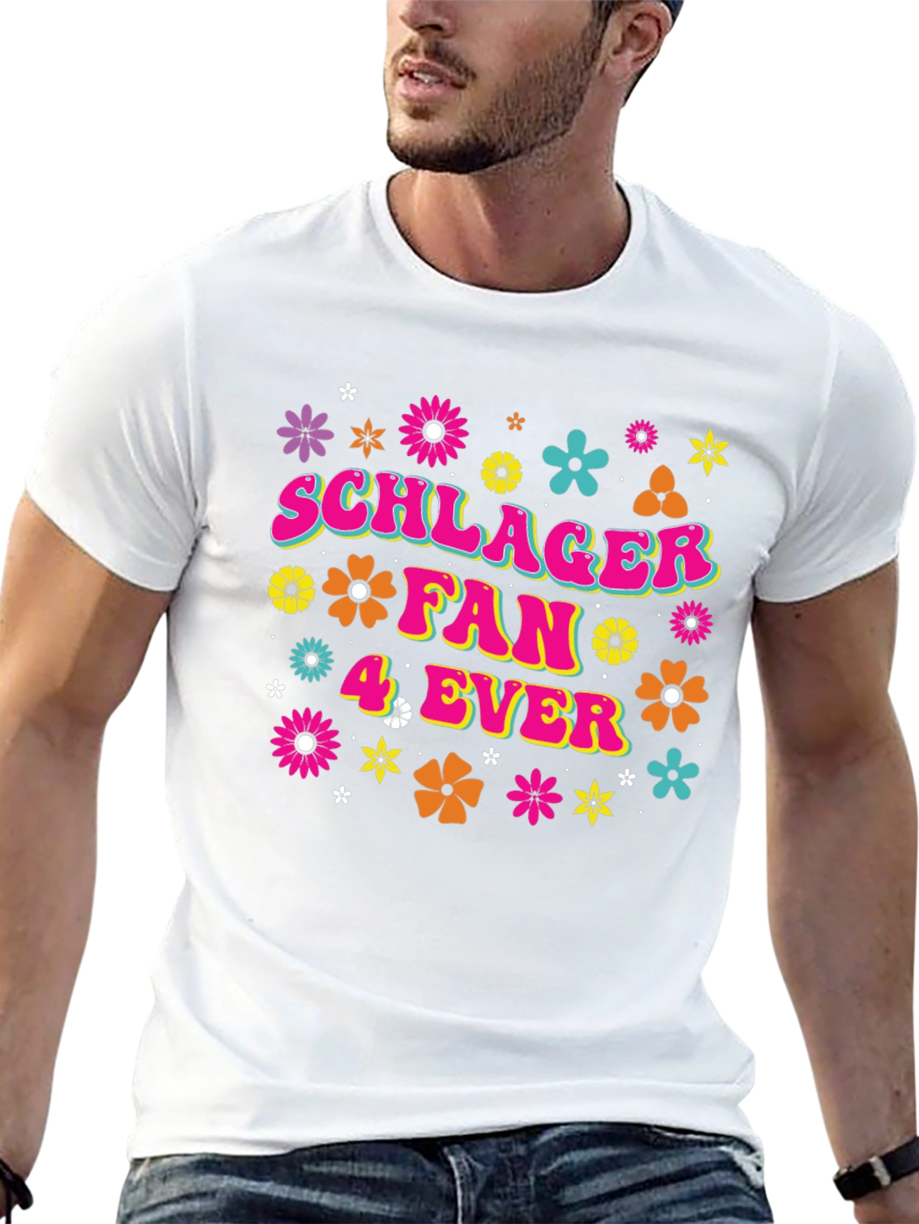 Schlager Fan 4 Ever Black Graphic Tee