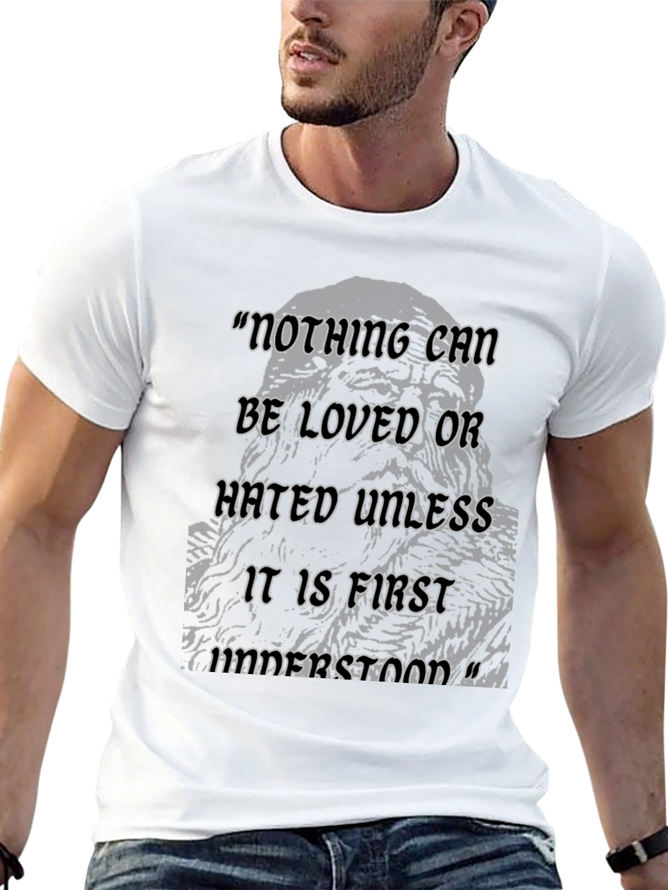 Philosophical Quote Graphic Tee - Black
