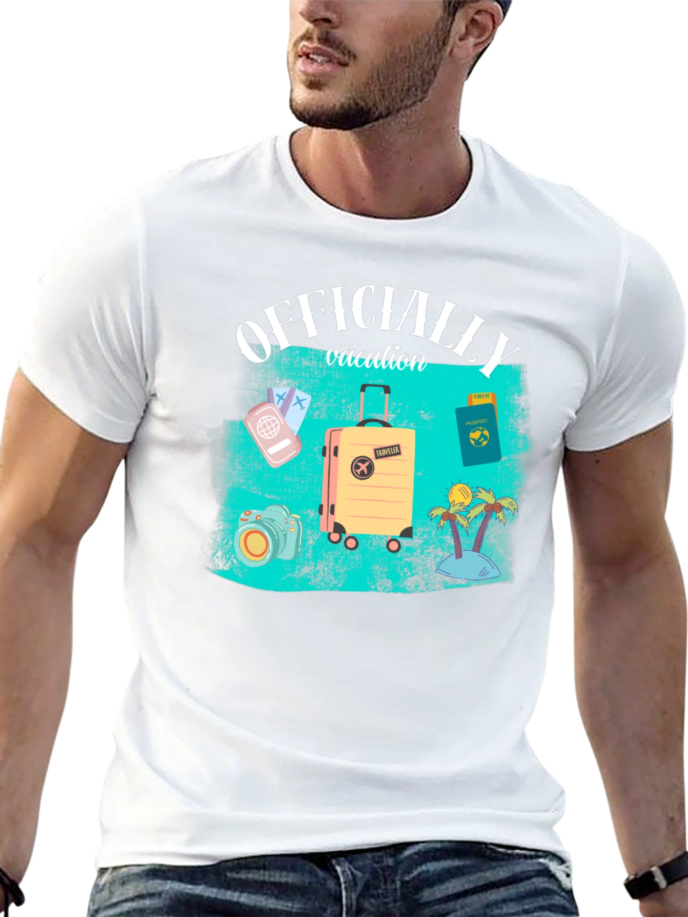 Officially Vacation Mode Graphic Tee - Black