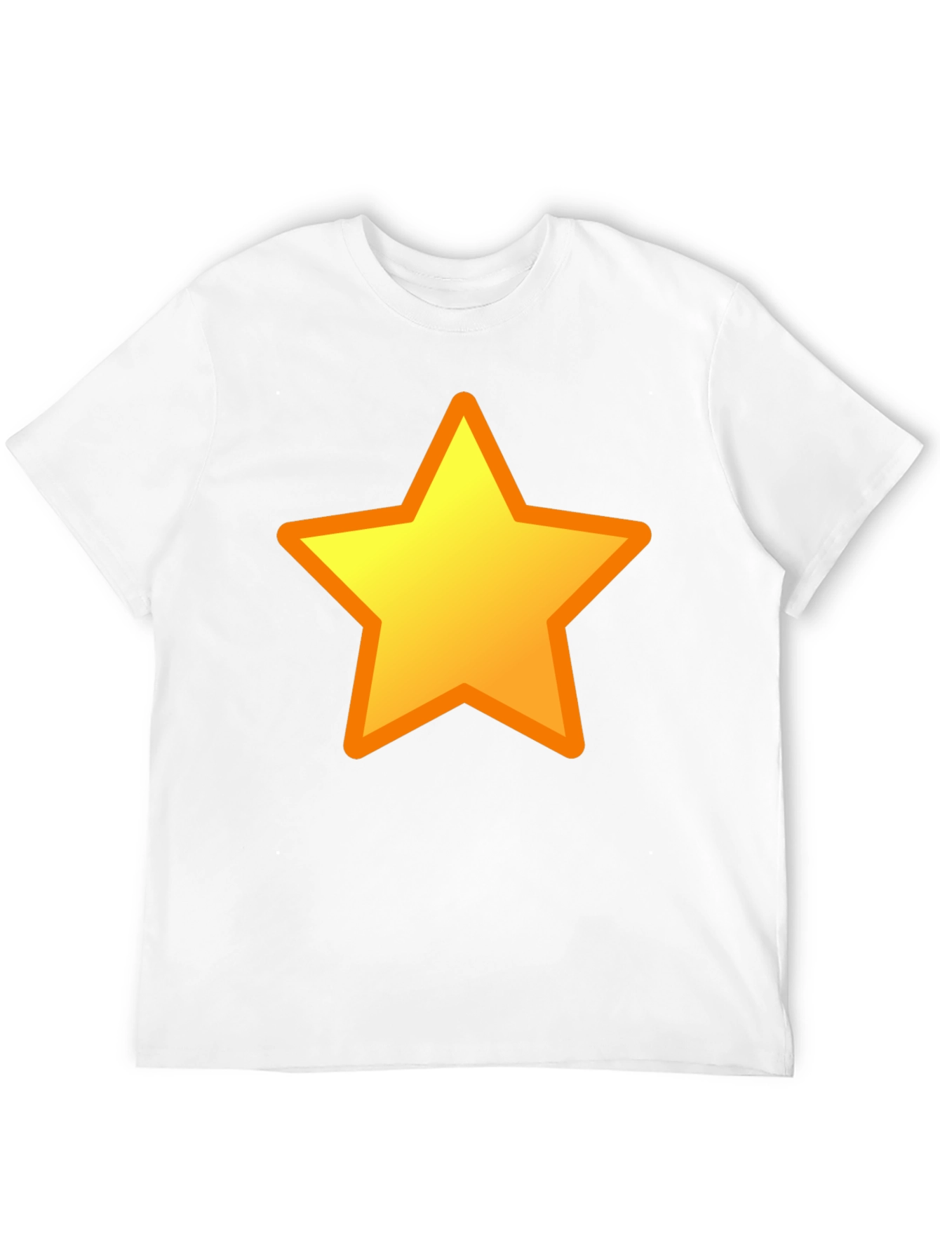 Black T-Shirt with Yellow Star Design