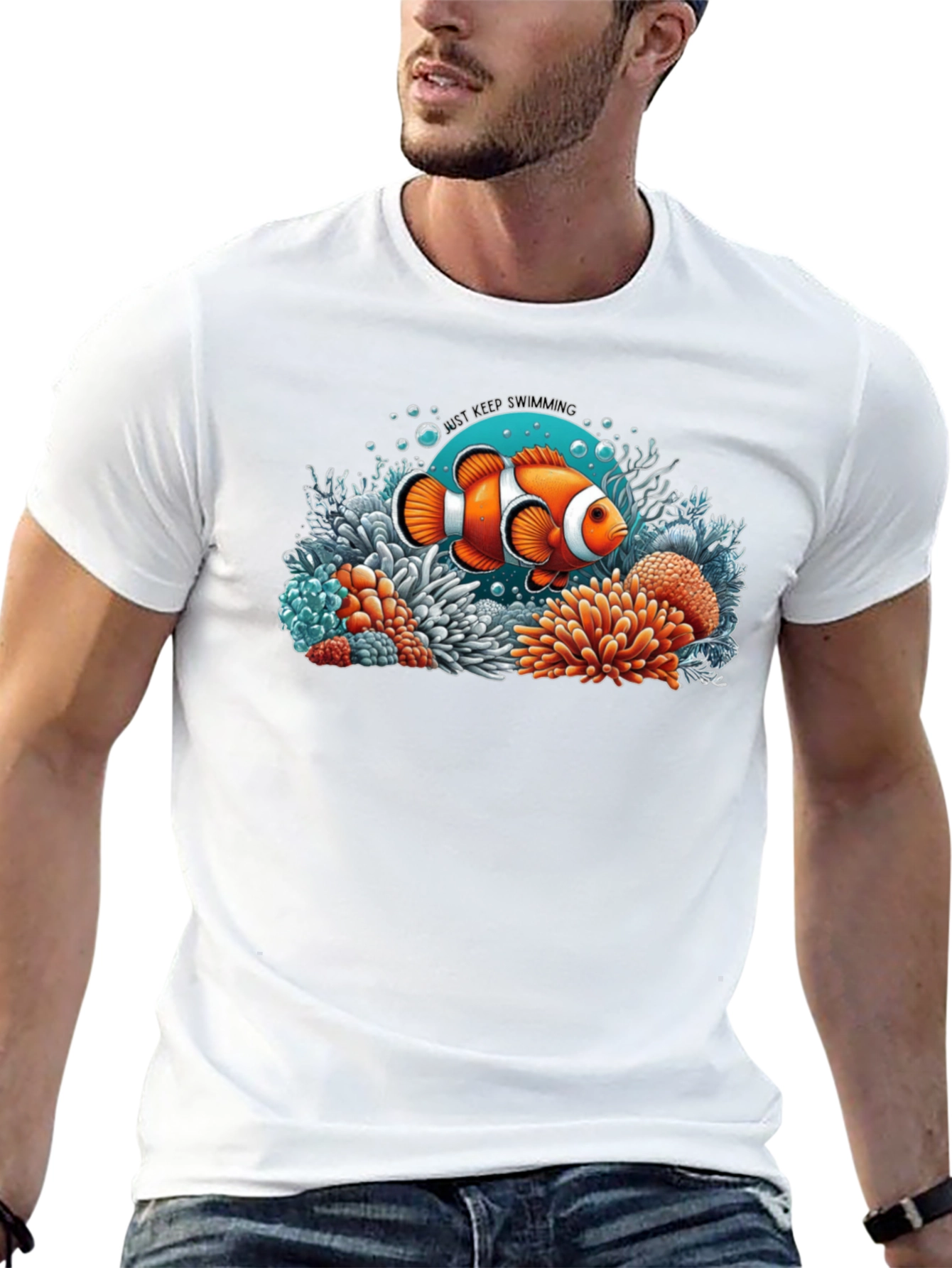 Clownfish Graphic T-Shirt - Just Keep Swimming