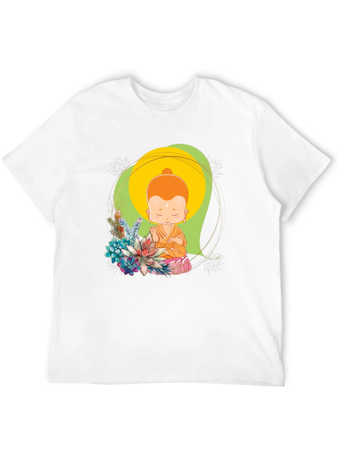 Buddha Baby Graphic Tee - Black Cotton Blend T-Shirt
