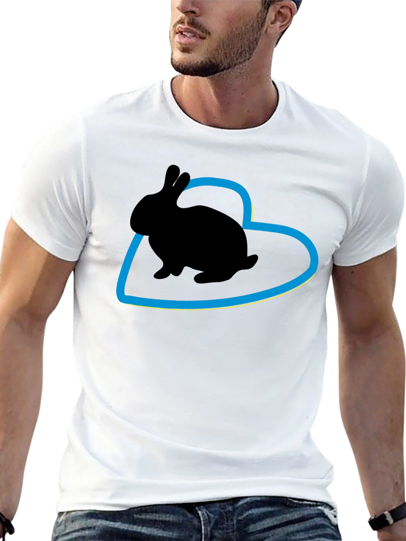 Rabbit in Heart Graphic Tee