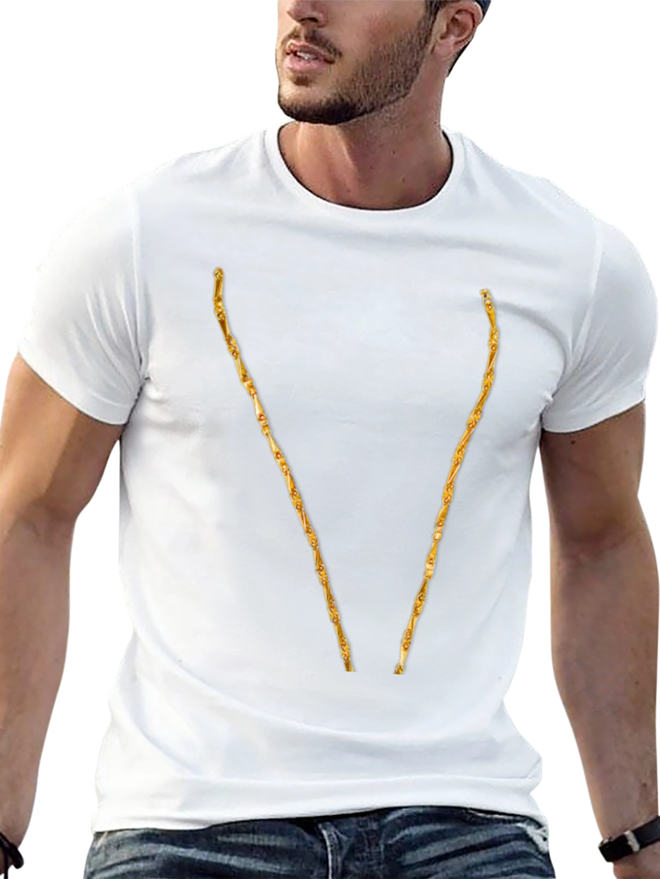 Golden Branch V Black T-Shirt