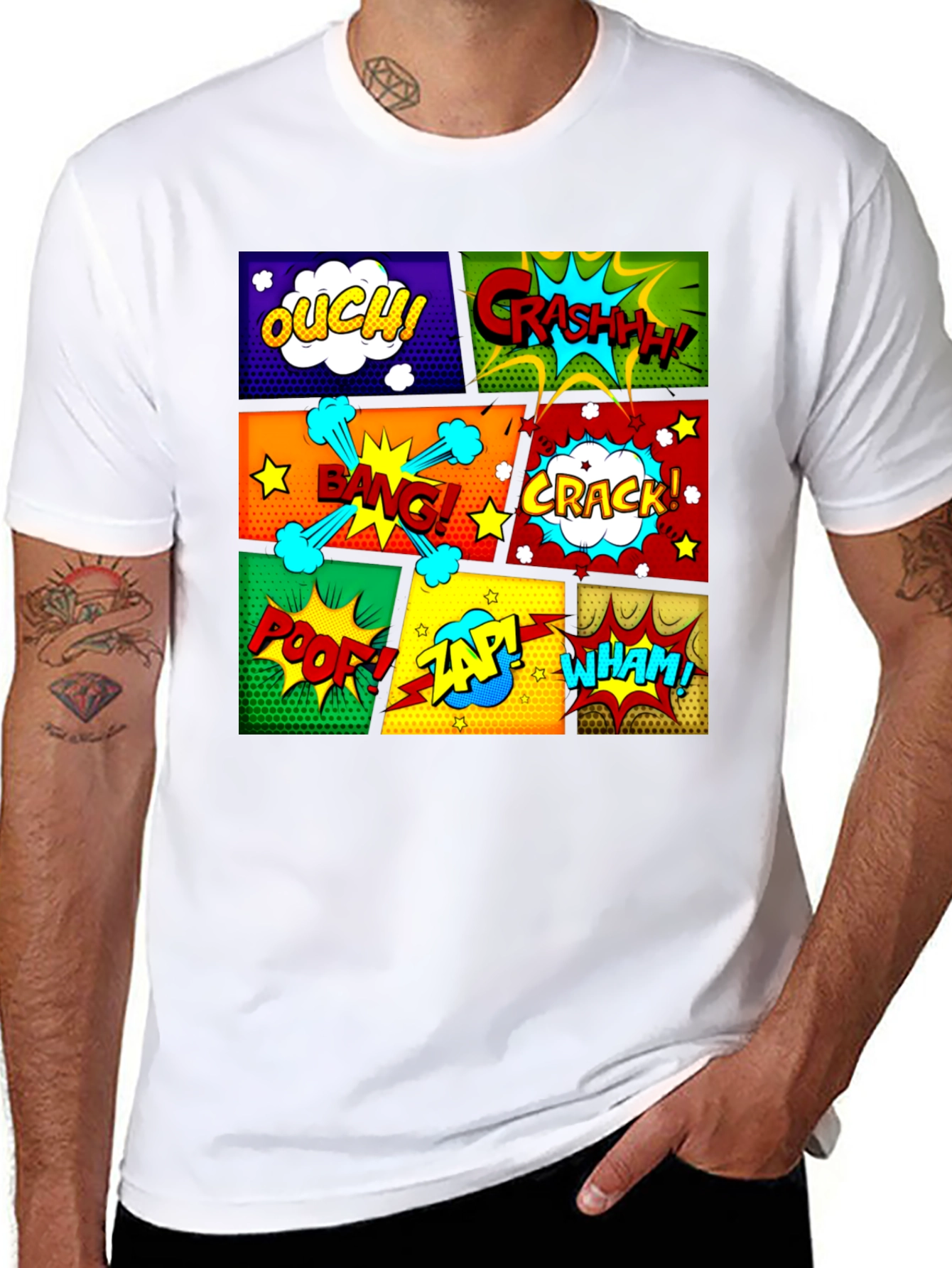 Comic Book Pop Art T-Shirt - Ouch Bang Pow