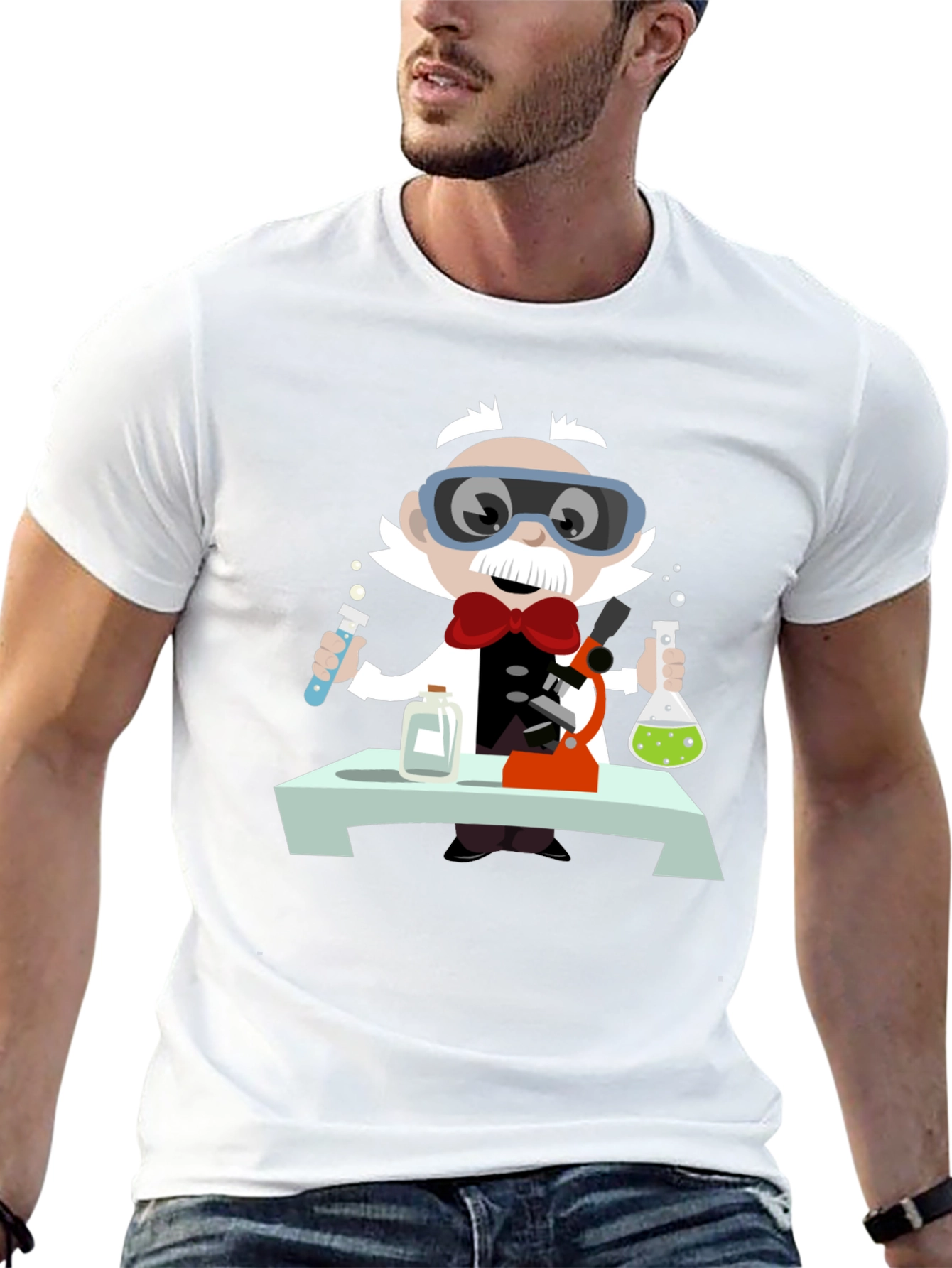 Mad Scientist T-Shirt - Novelty Cartoon Tee