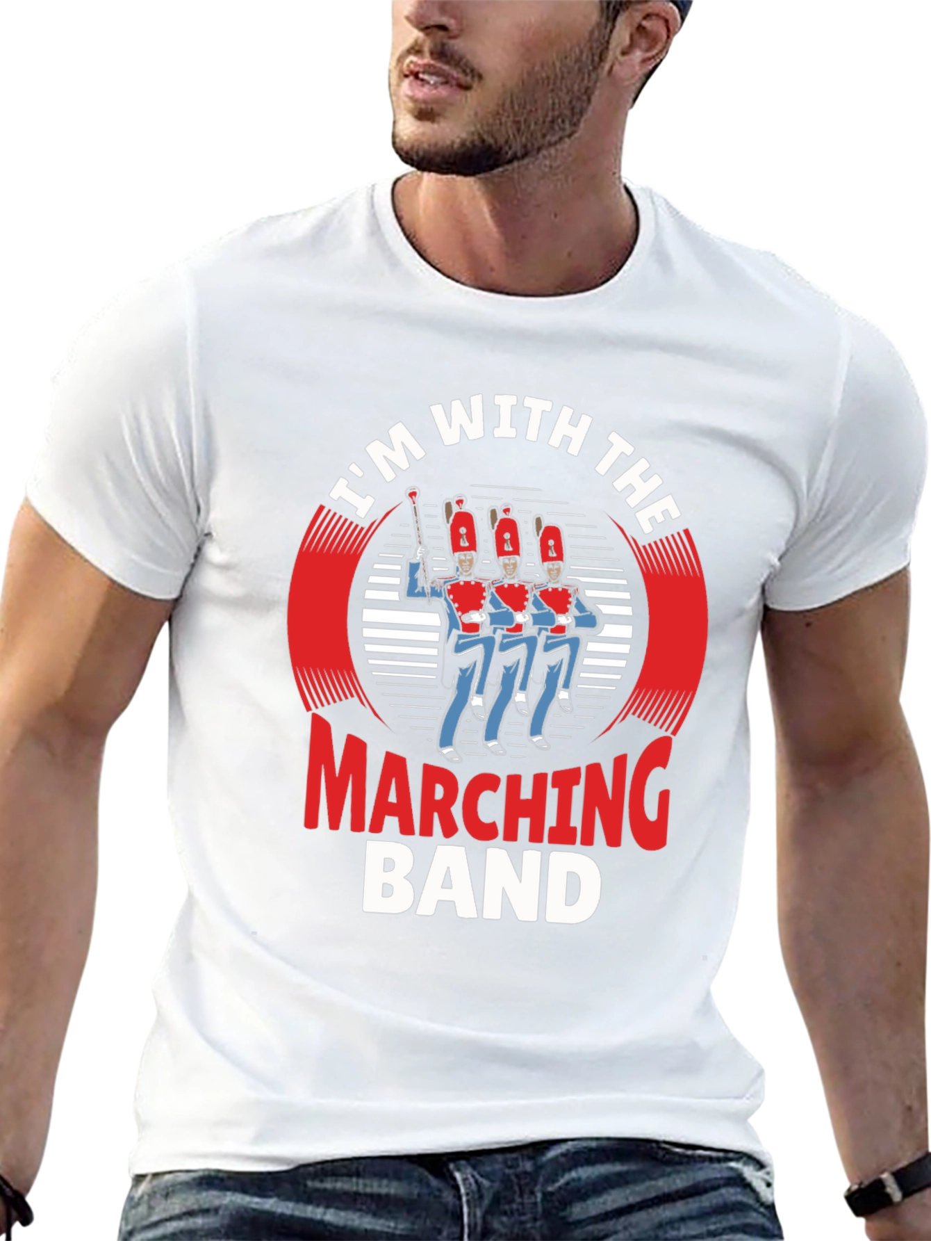 Marching Band Tee - Black Cotton Graphic T-Shirt
