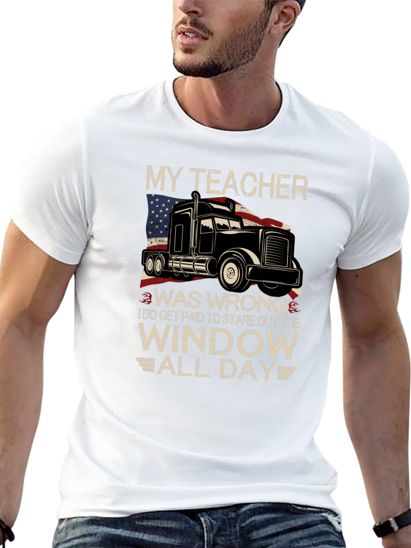 My Teacher Was Wrong Trucker T-Shirt