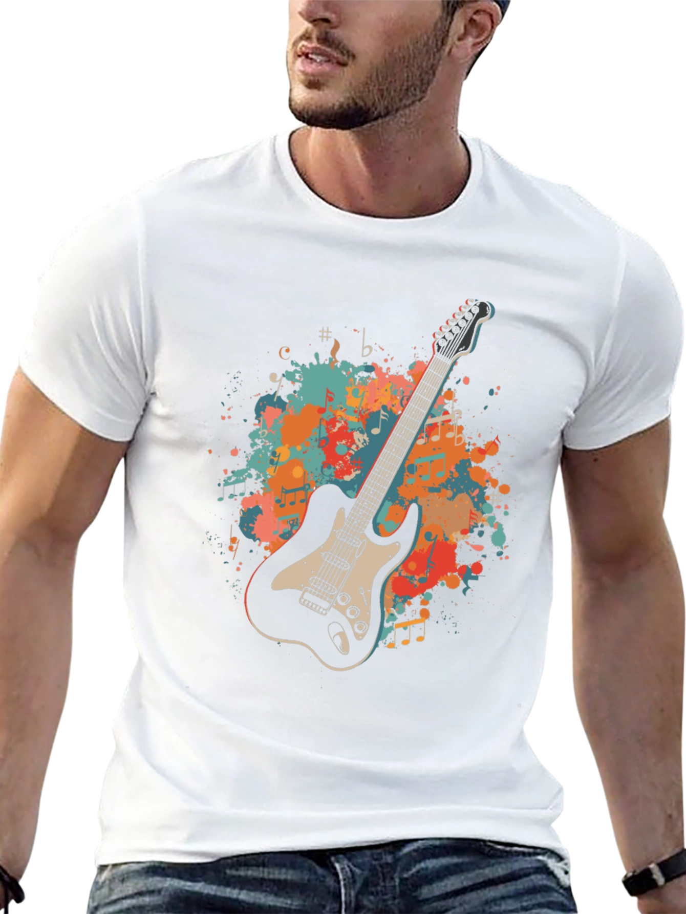 Guitar Graphic Tee - Music Lovers T-Shirt