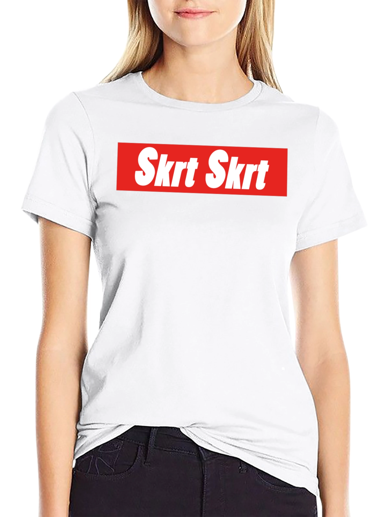 Skrt Skrt Graphic Tee - Red and White Design