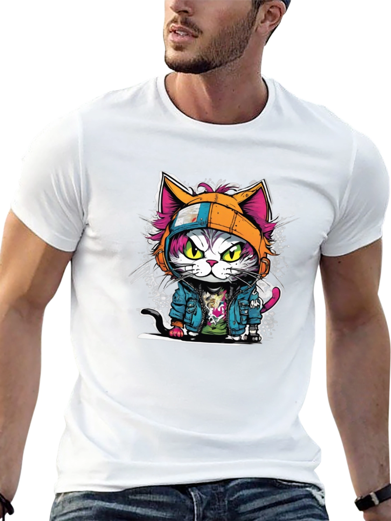 Cool Cat Graphic Tee - Urban Style