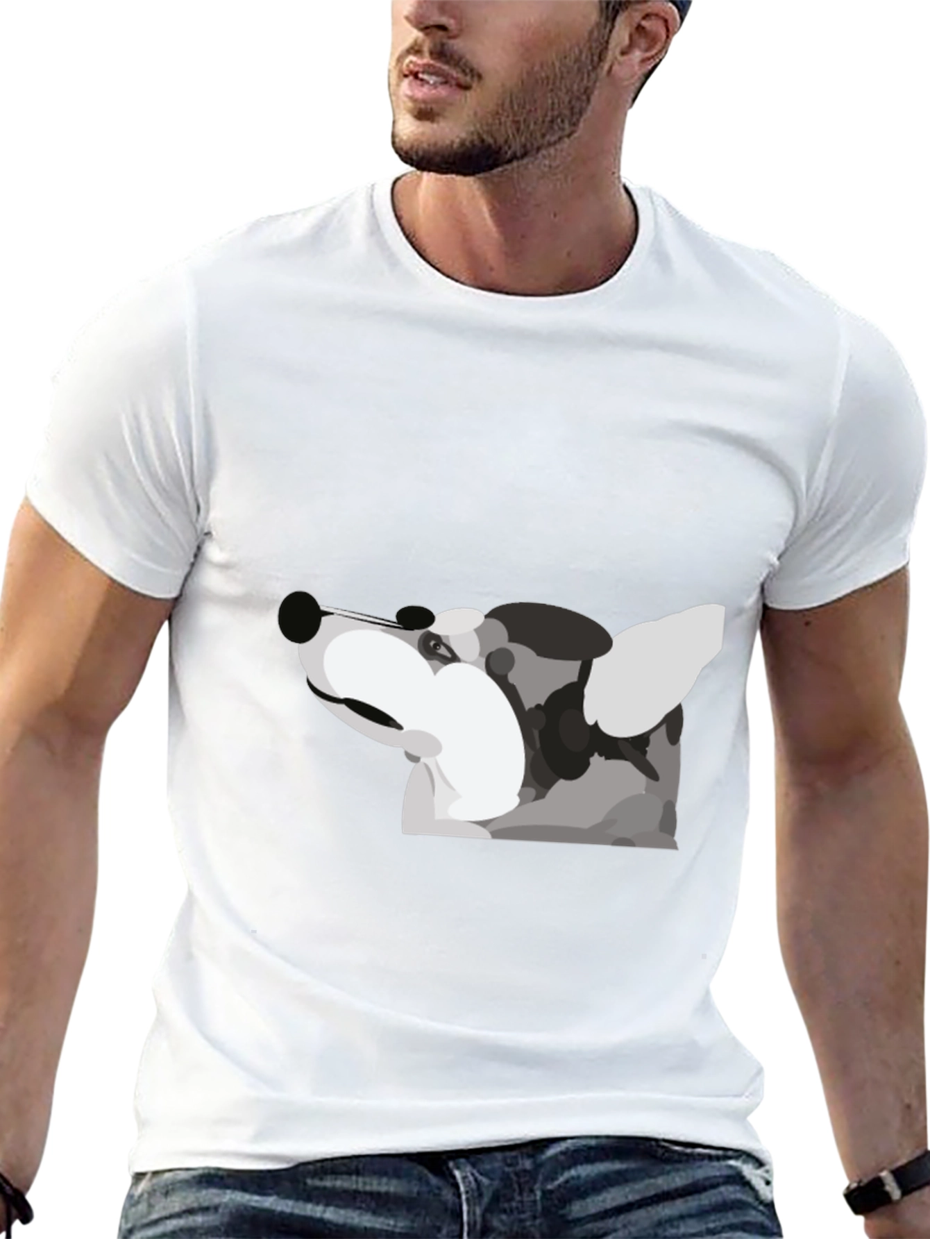 Dog Graphic Print T-Shirt