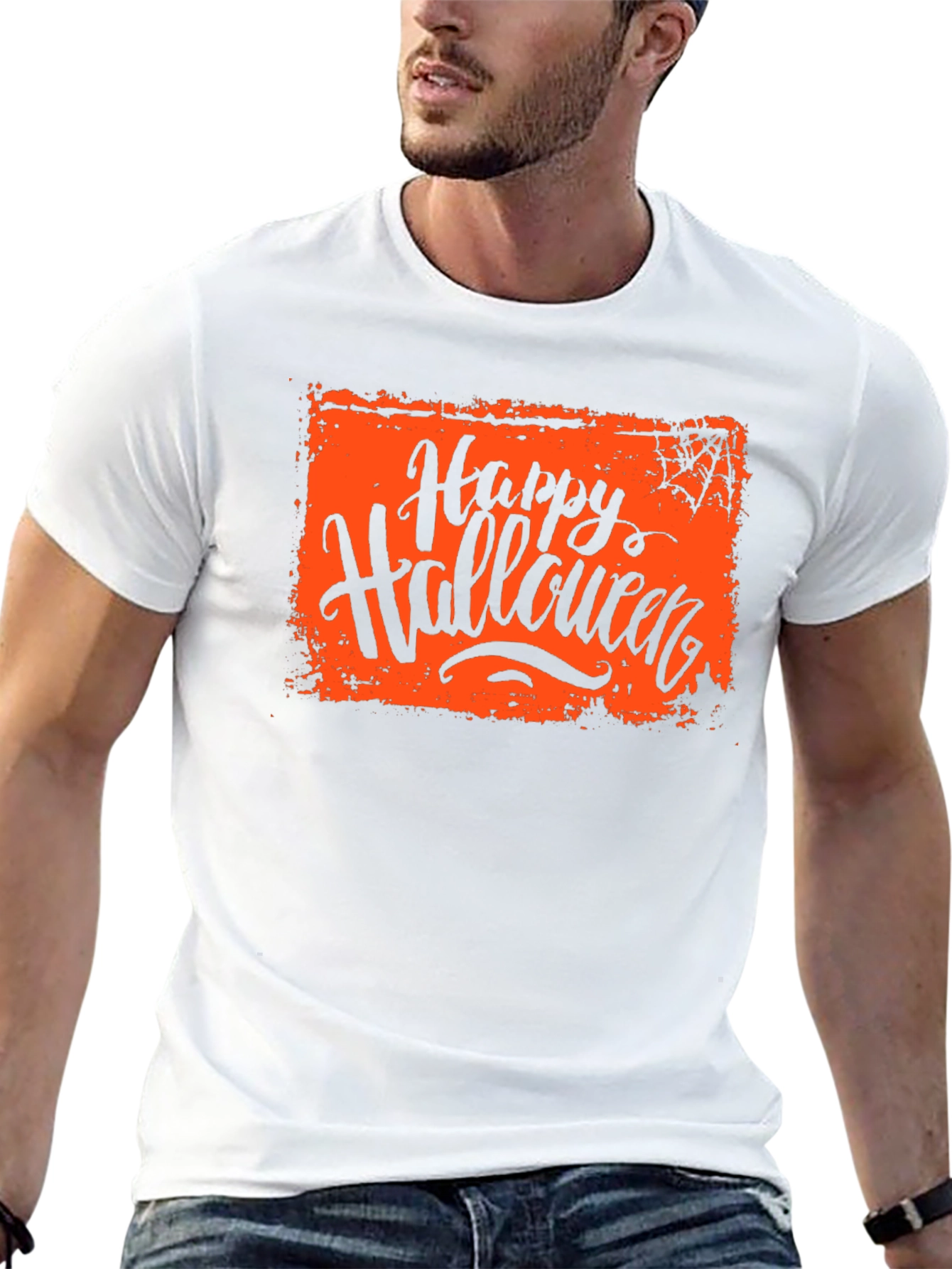 Happy Halloween Black Graphic T-Shirt