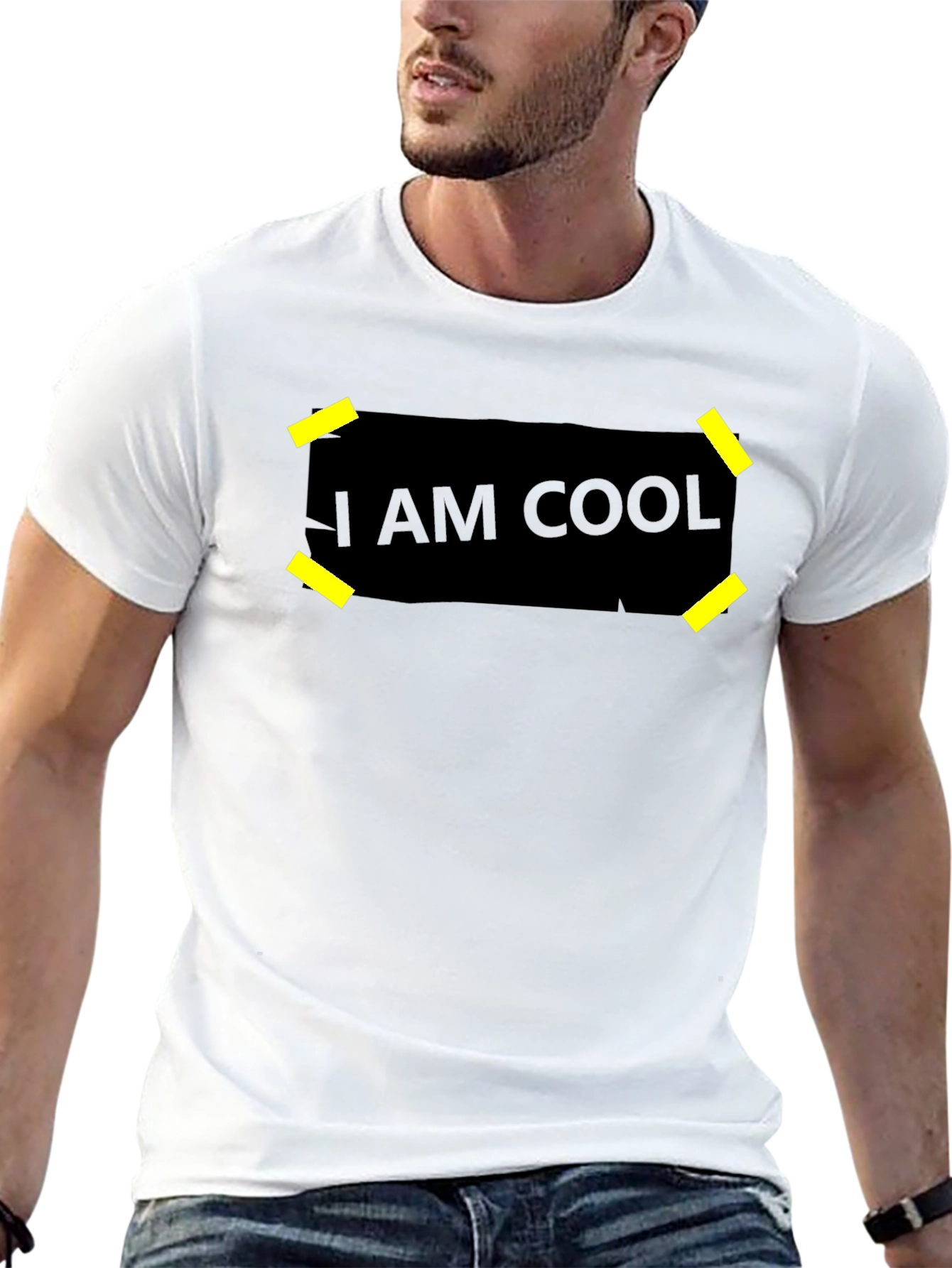 I Am Cool Graphic Black T-Shirt