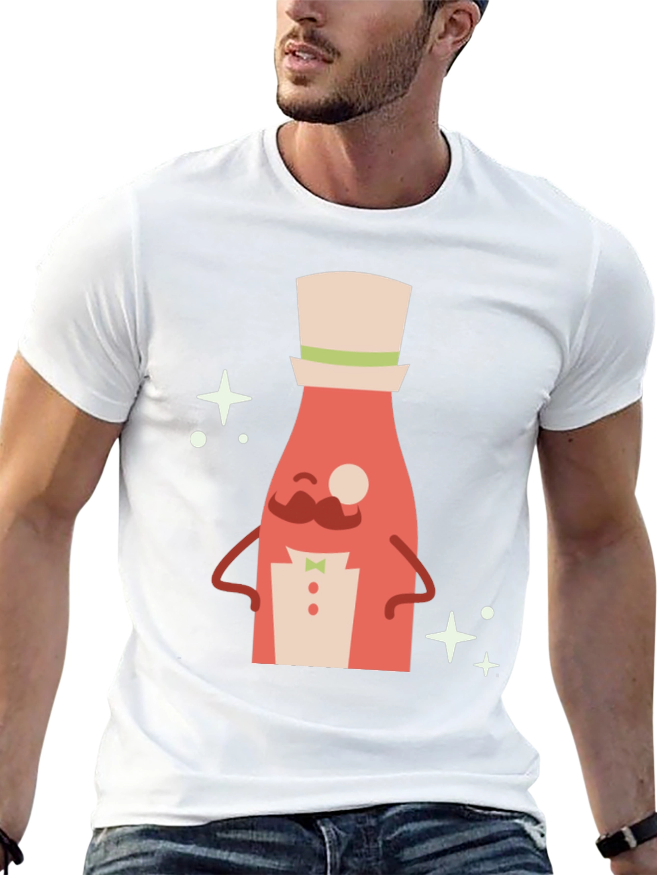 Novelty Bottle Man Graphic Tee