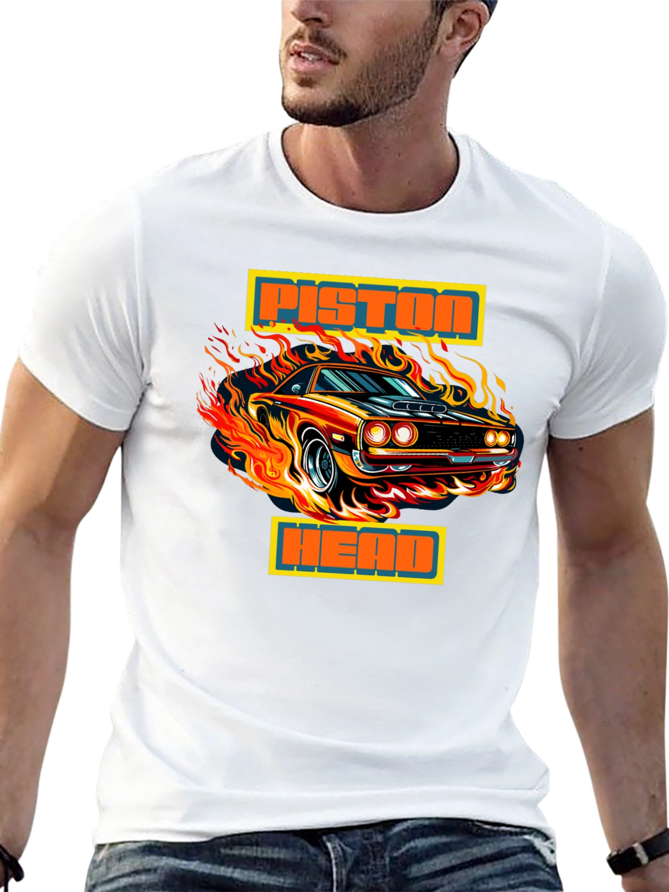 Piston Head Muscle Car Graphic Tee