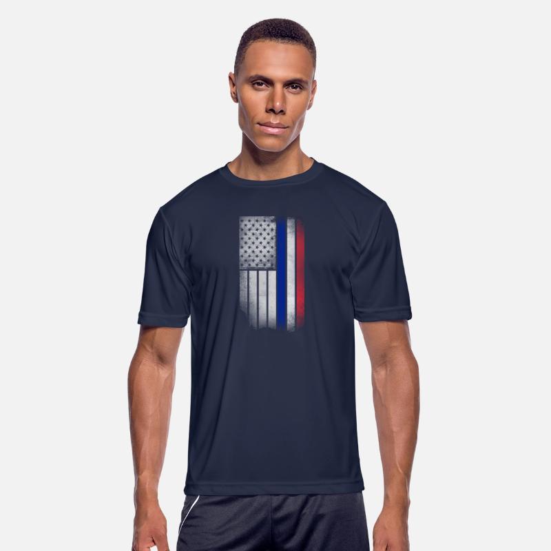 French American Flag - Half French Half American