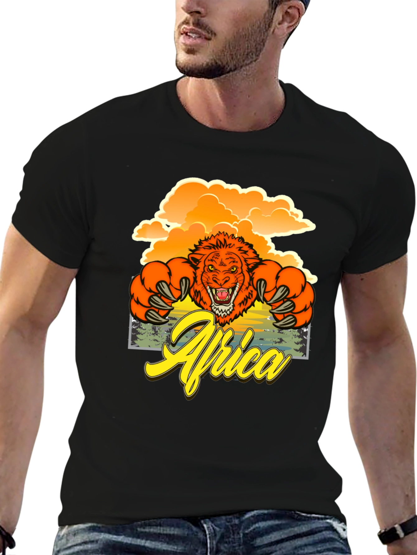 Africa Lion Graphic T-Shirt