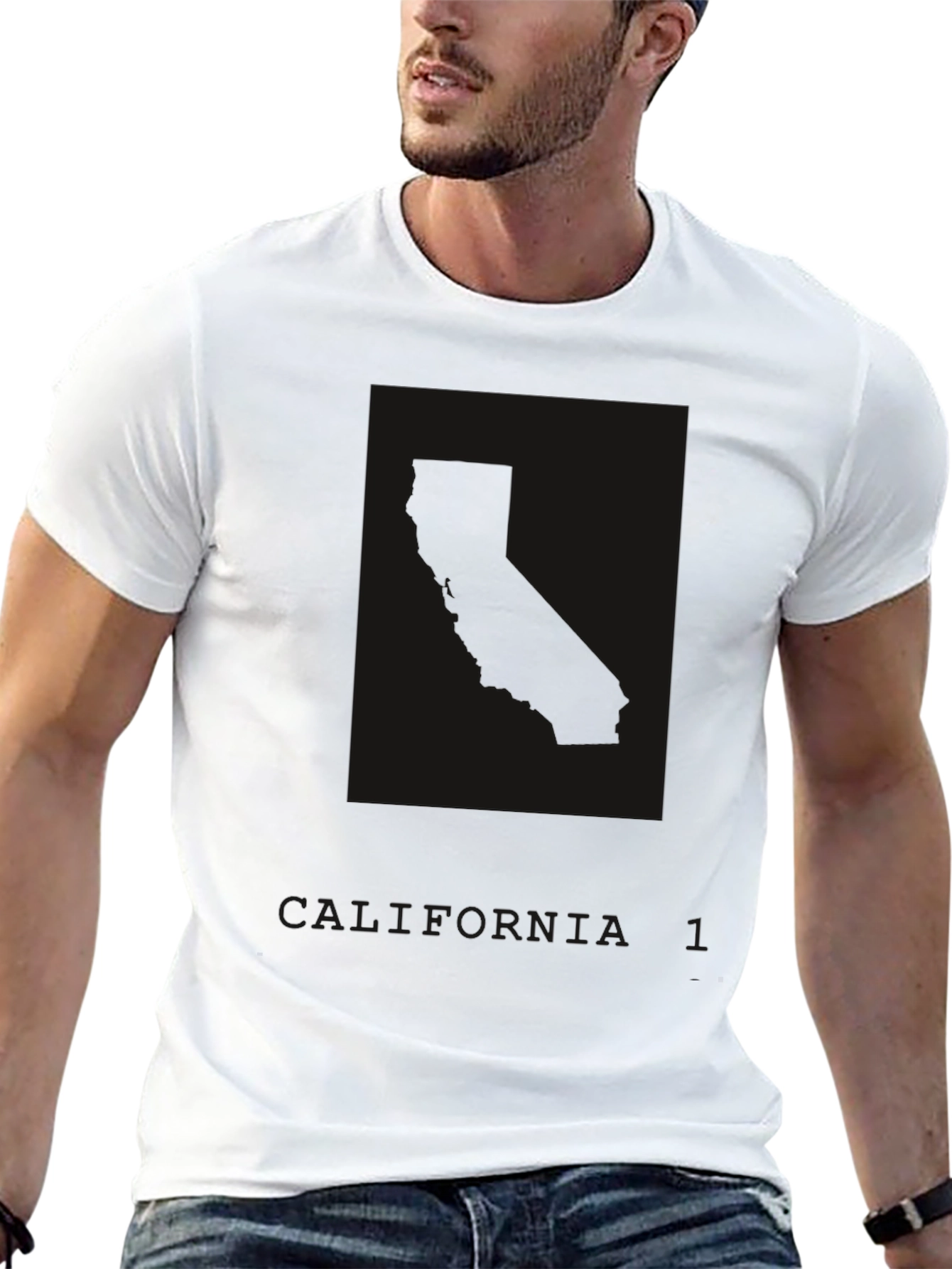 California State T-Shirt - Solid Black Comfort