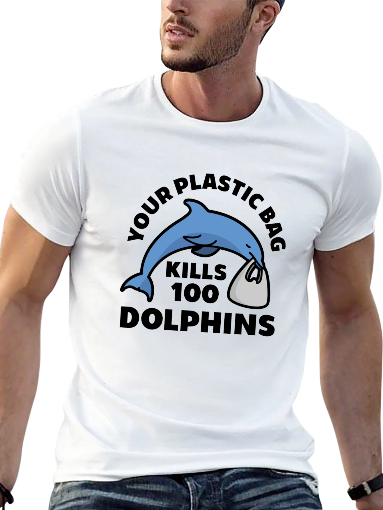 Eco-Friendly Dolphin Graphic T-Shirt