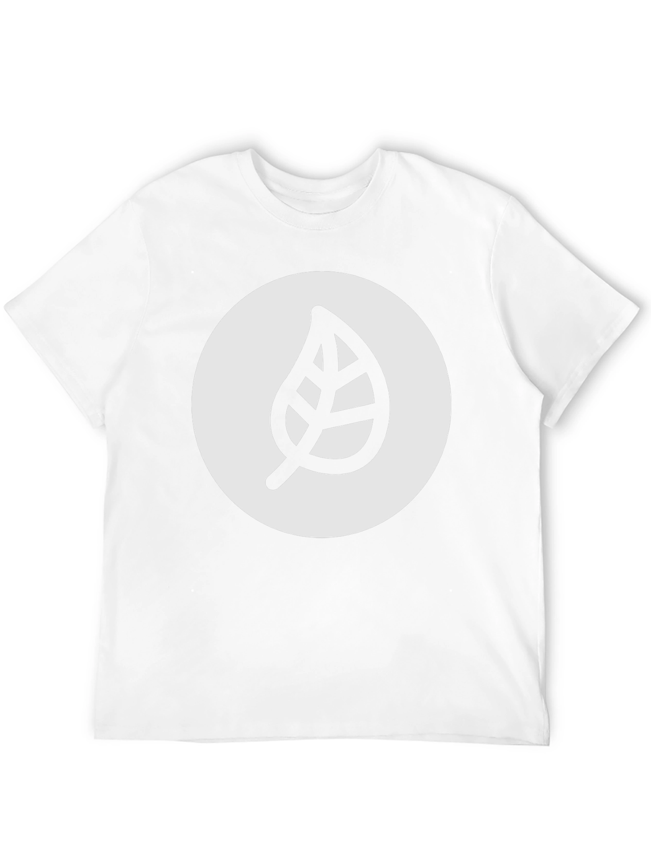 Leaf Logo Graphic Black T-Shirt - Casual Style