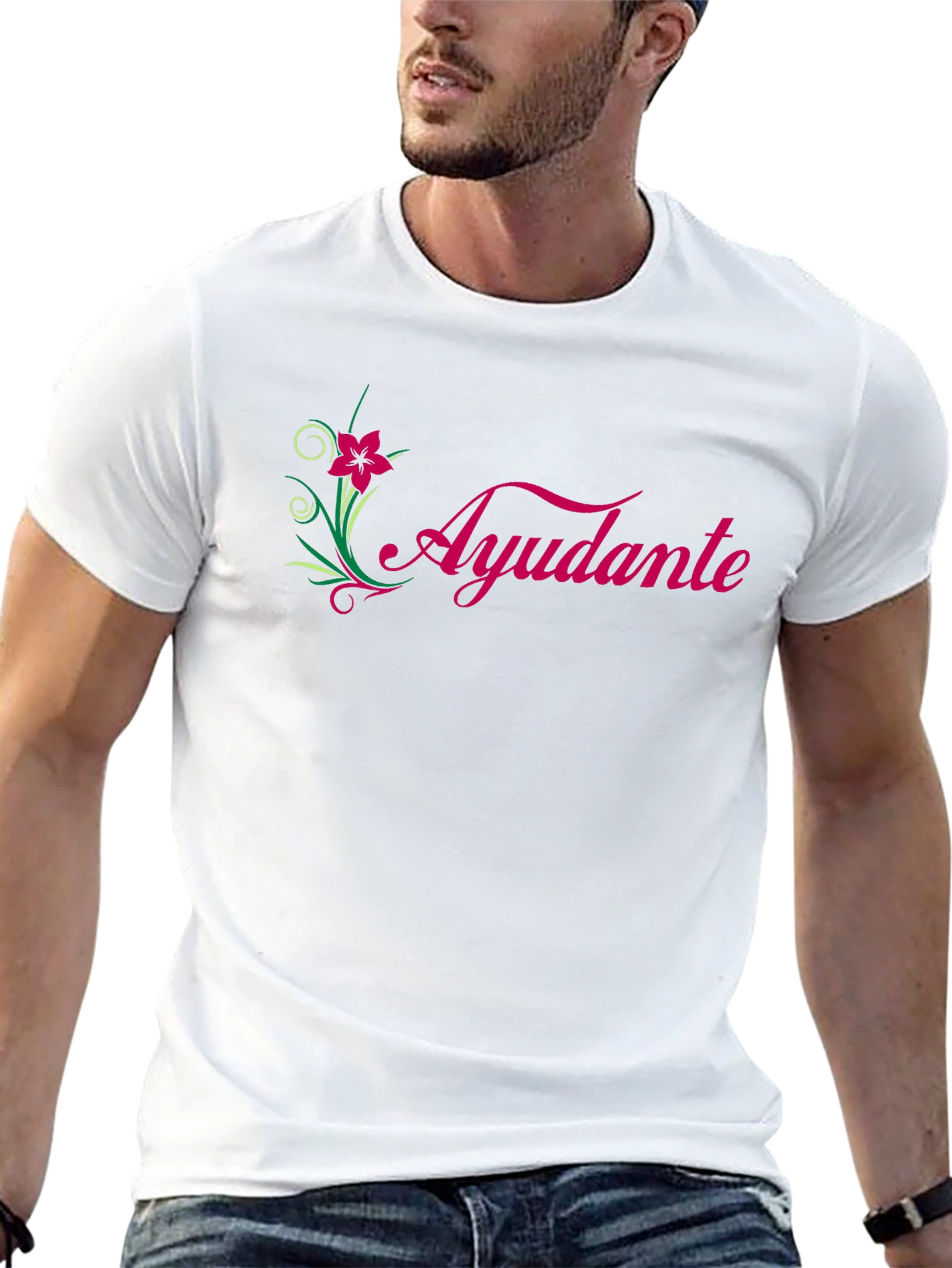 Ayudante Graphic Tee - Black Cotton T-Shirt