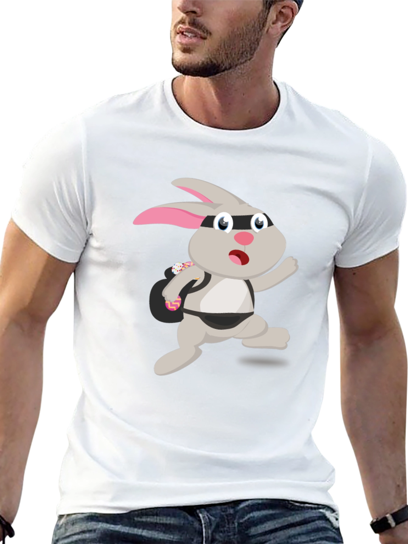 Rabbit Bandit Graphic Tee - Novelty Humor T-Shirt