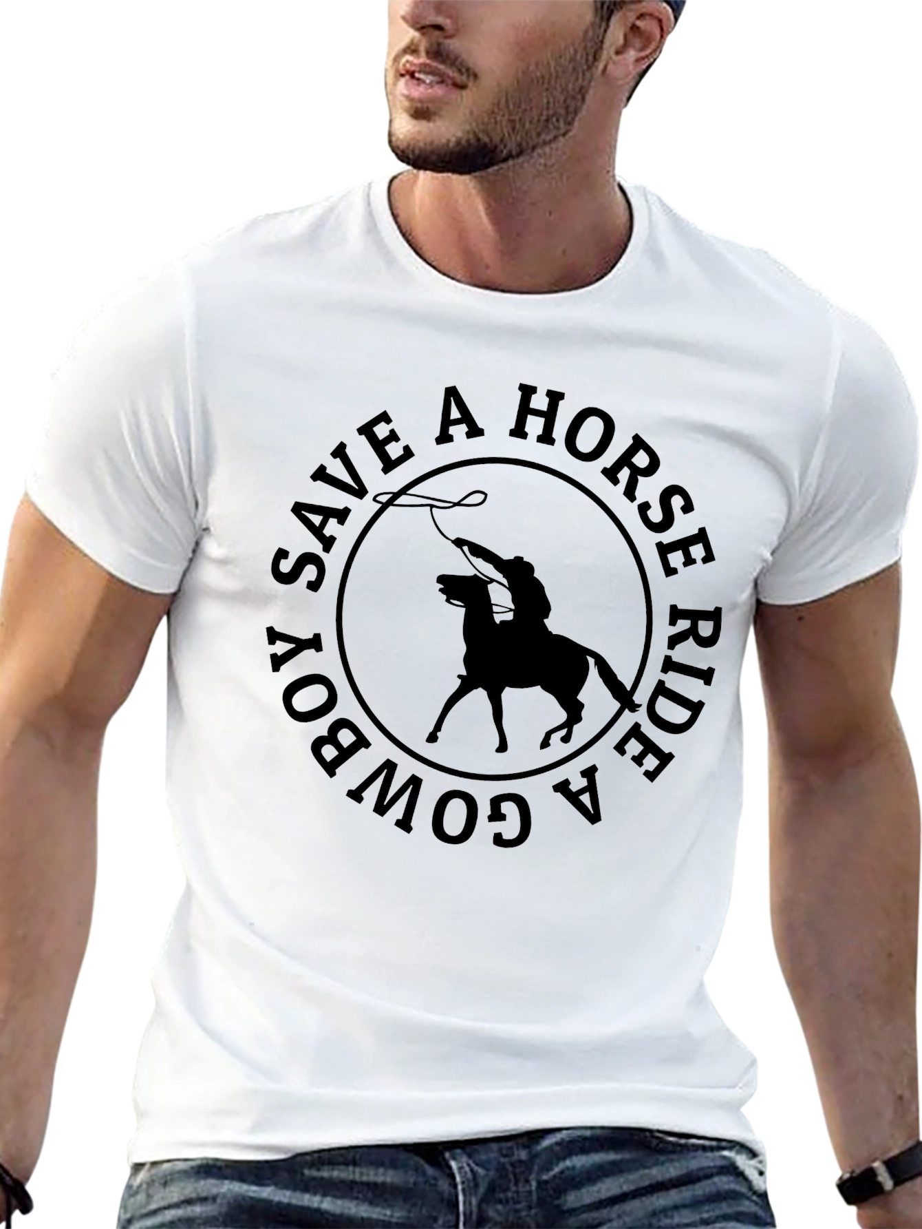 Save a Horse Ride a Cowboy Graphic T-Shirt