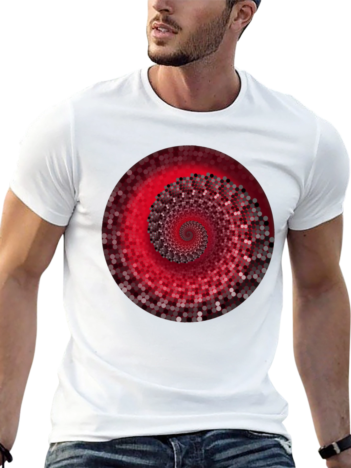Abstract Spiral Graphic Tee