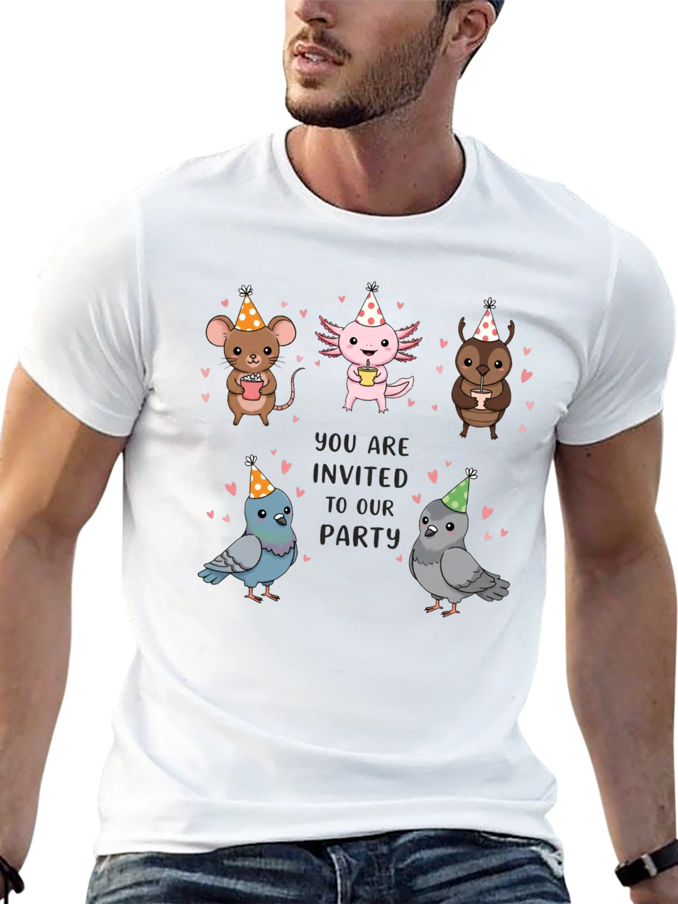 Party Animal T-Shirt - Cute Cartoon Graphic Tee