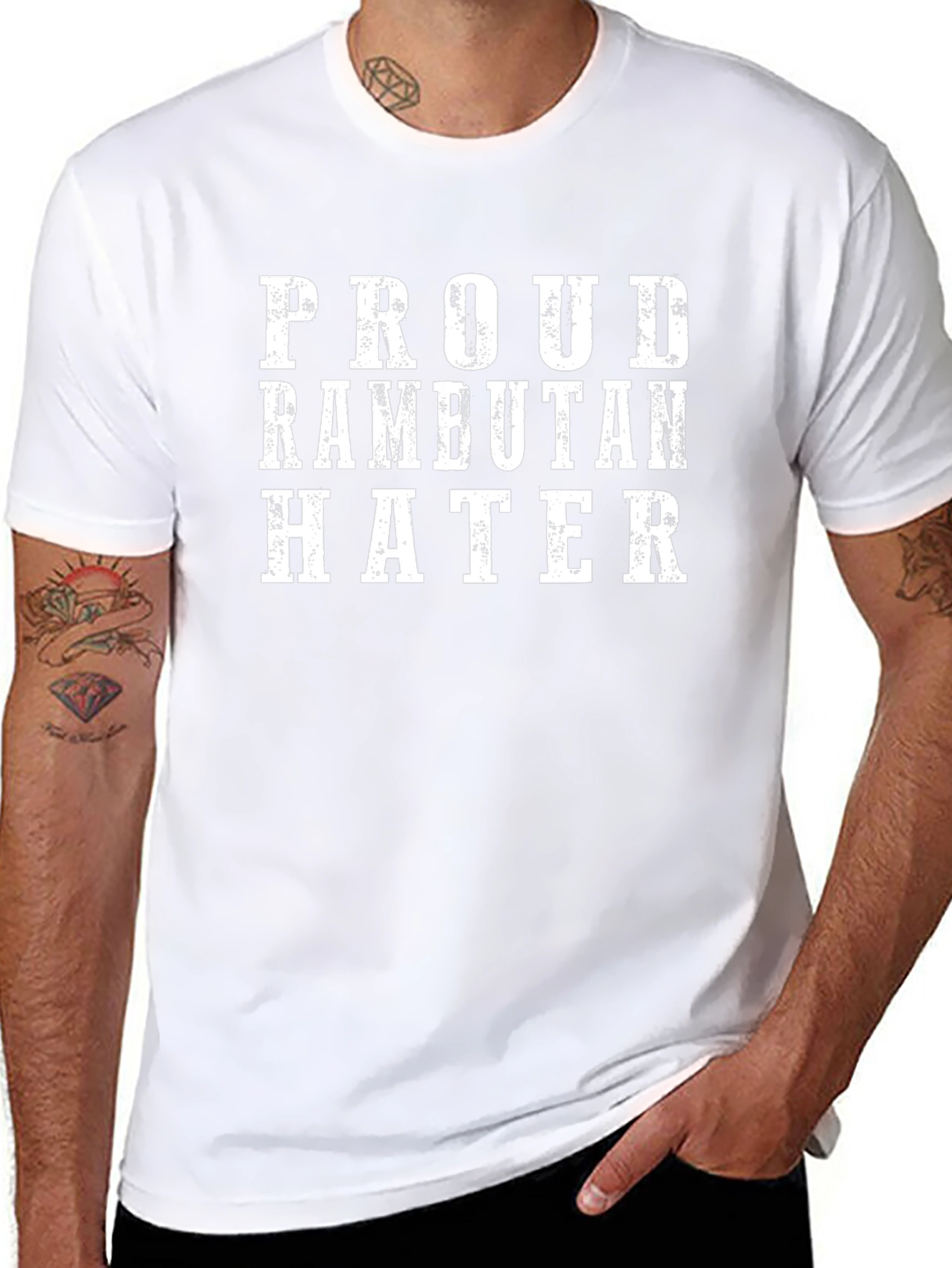Proud Rambutan Hater T-Shirt - Funny Anti-Fruit Tee