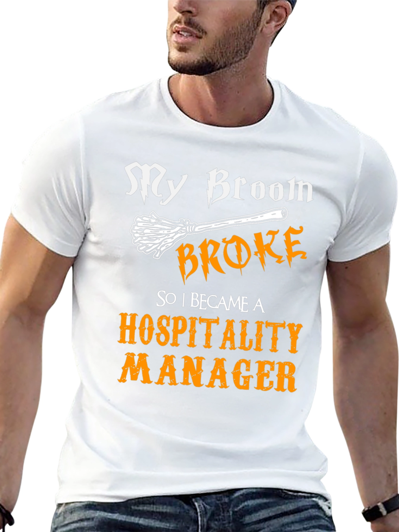 My Broom Broke Hospitality Manager Graphic T-Shirt