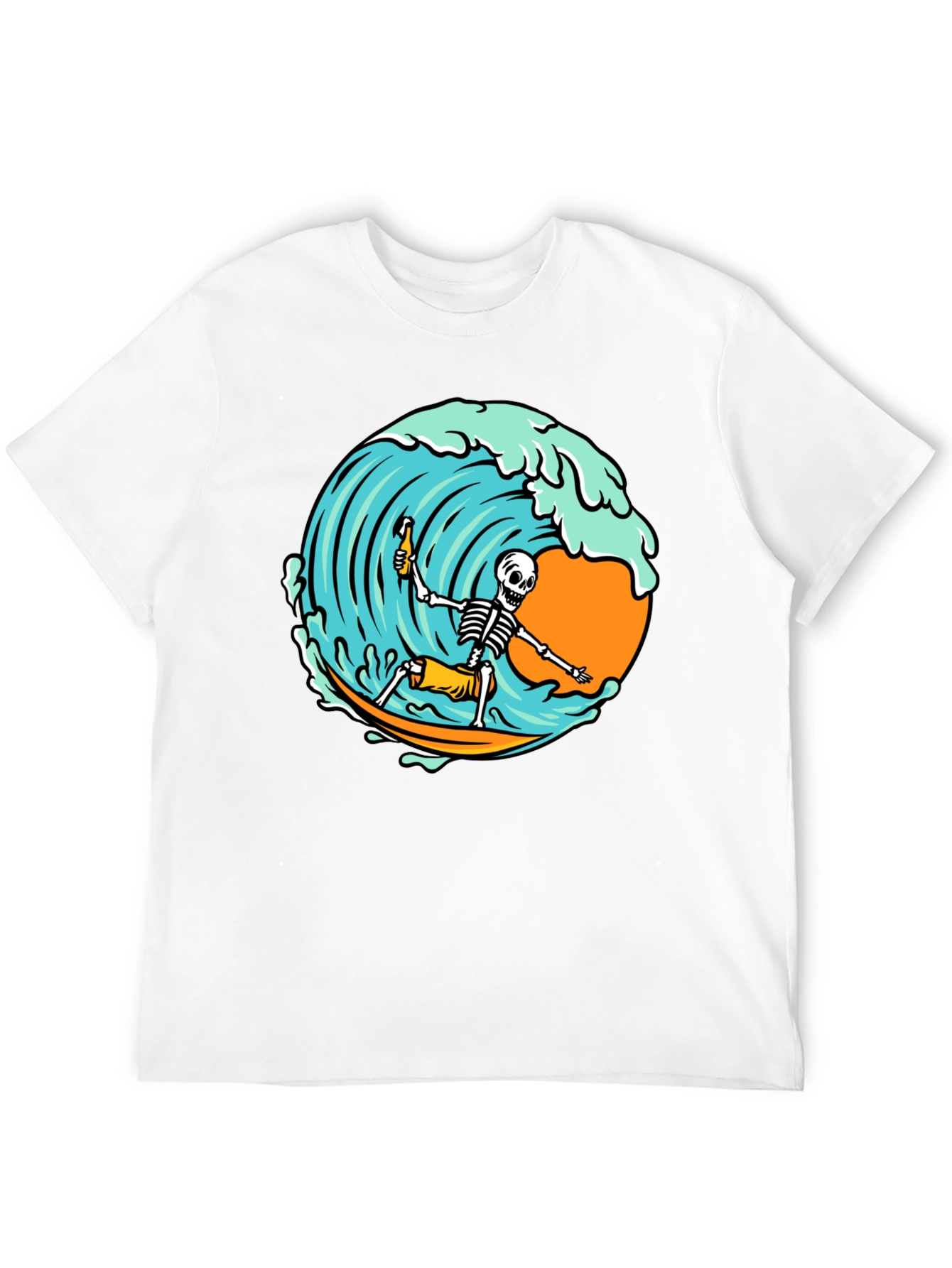 Surfing Skeleton Graphic T-Shirt