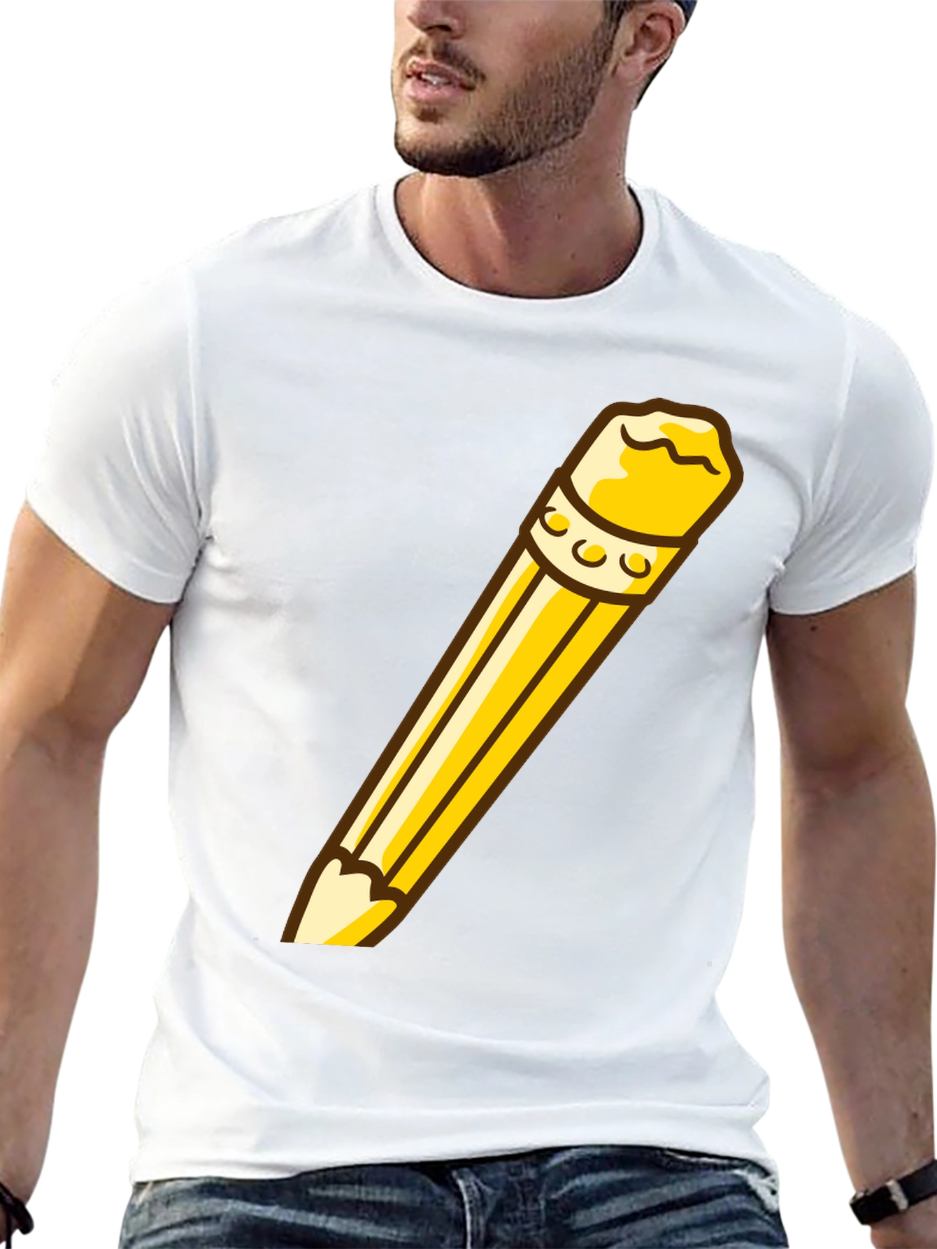 Pencil Graphic Black T-Shirt