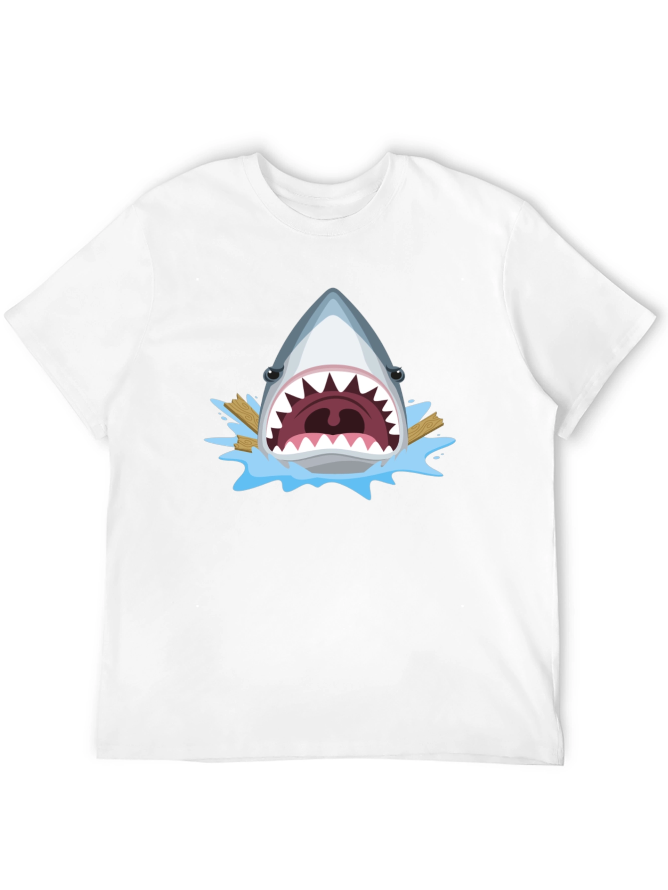 Shark Attack Graphic Tee - Mens Black T-Shirt