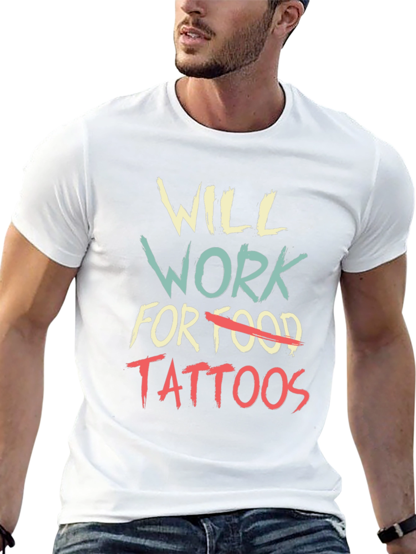 Will Work for Tattoos Graphic Tee