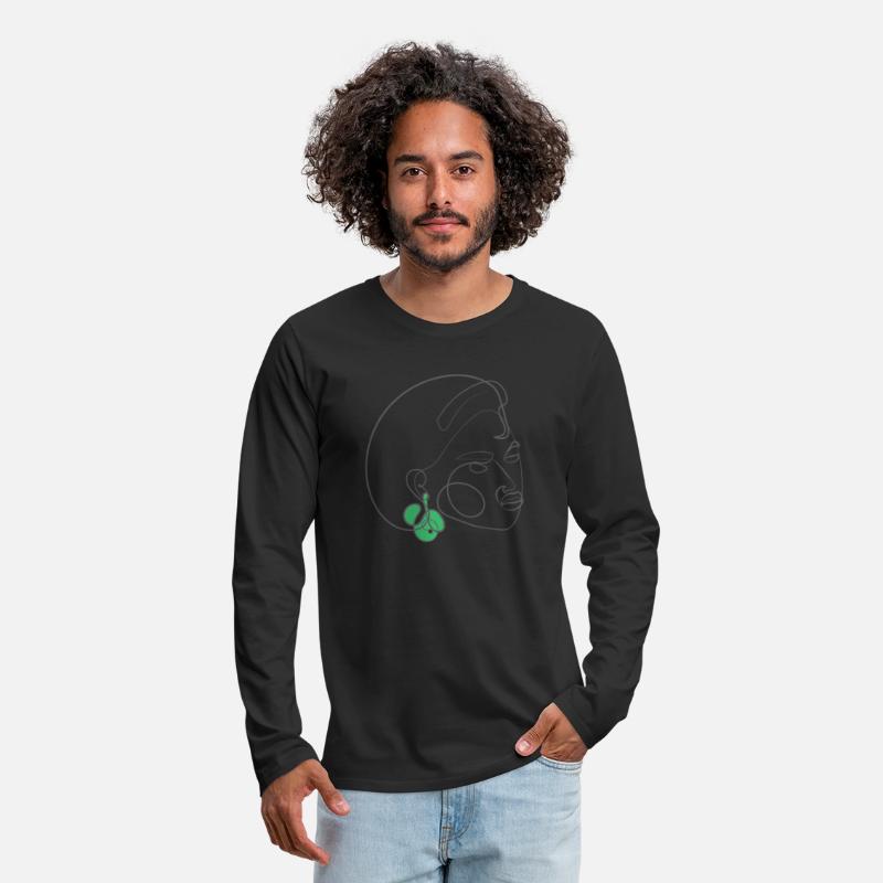Girl with green jewelry earring