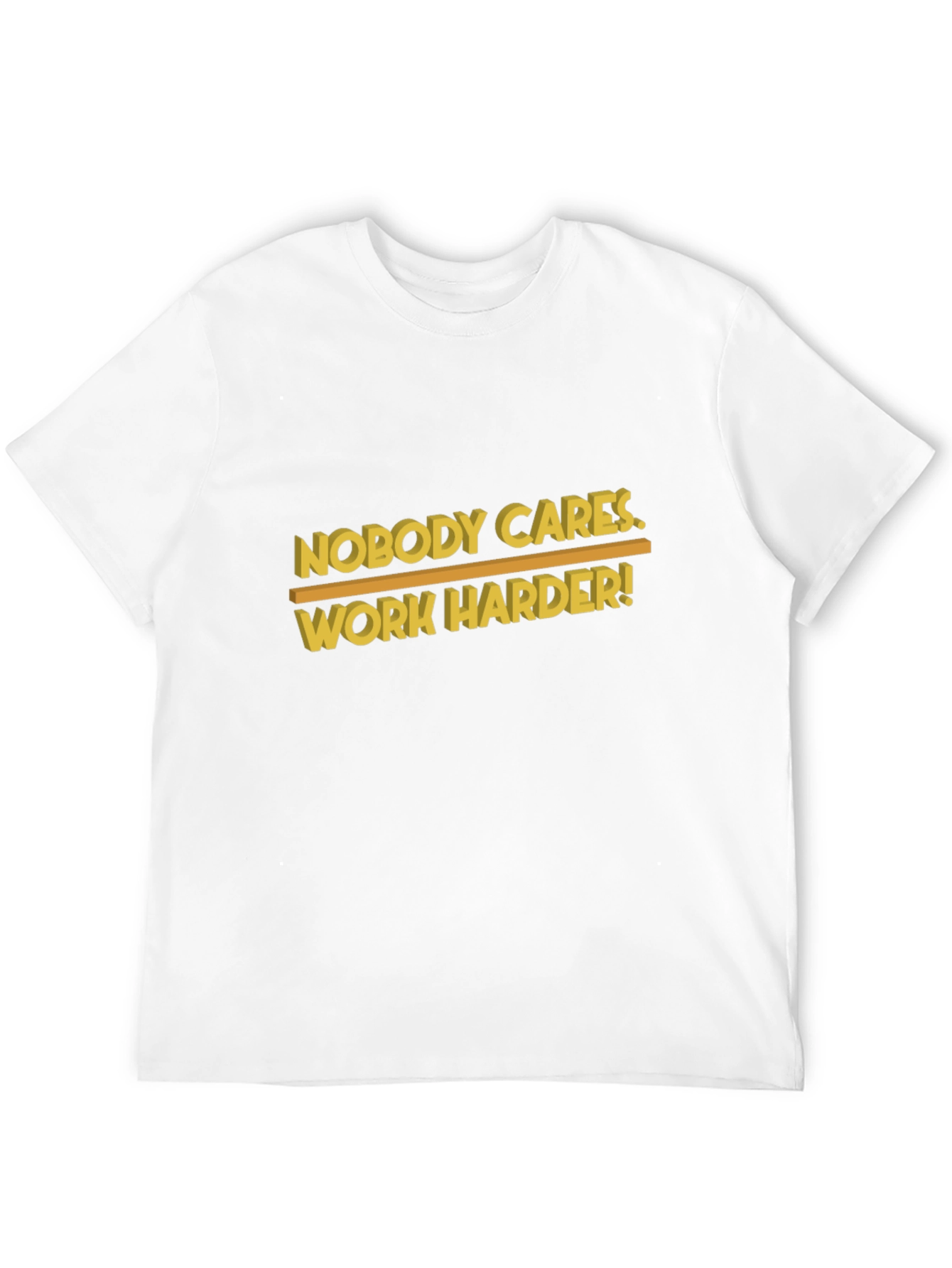 Nobody Cares Work Harder Black Graphic T-Shirt