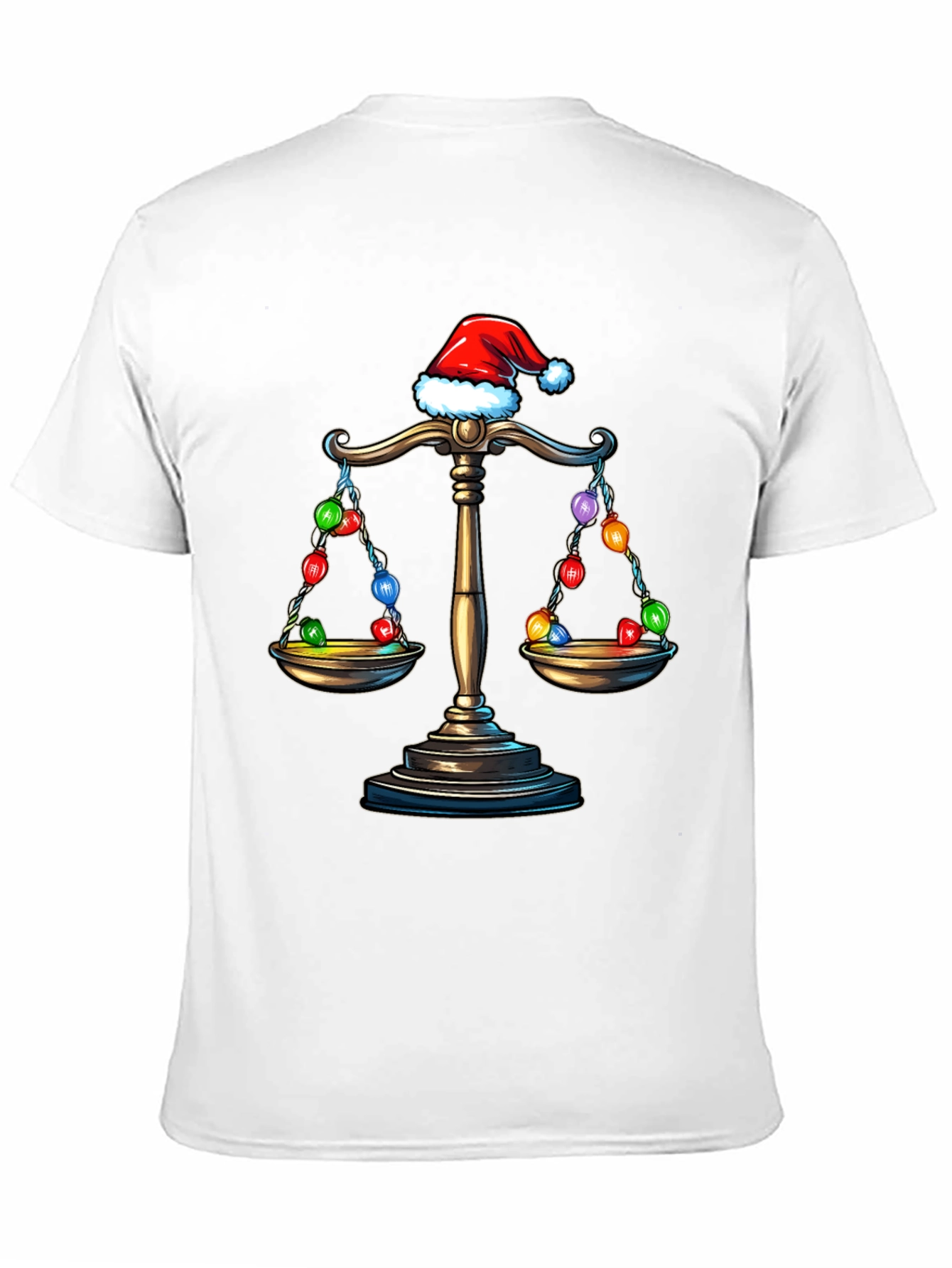 Scales of Justice Santa Hat Christmas Holiday T-Shirt