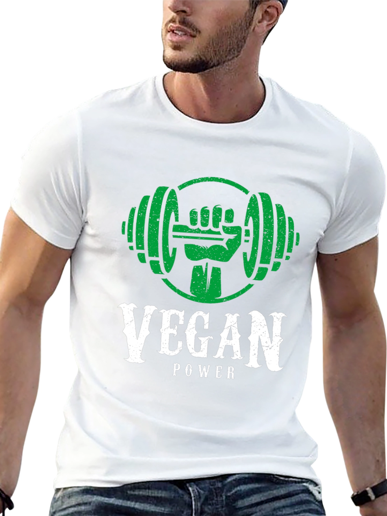 Vegan Power Black T-Shirt - Fitness & Health